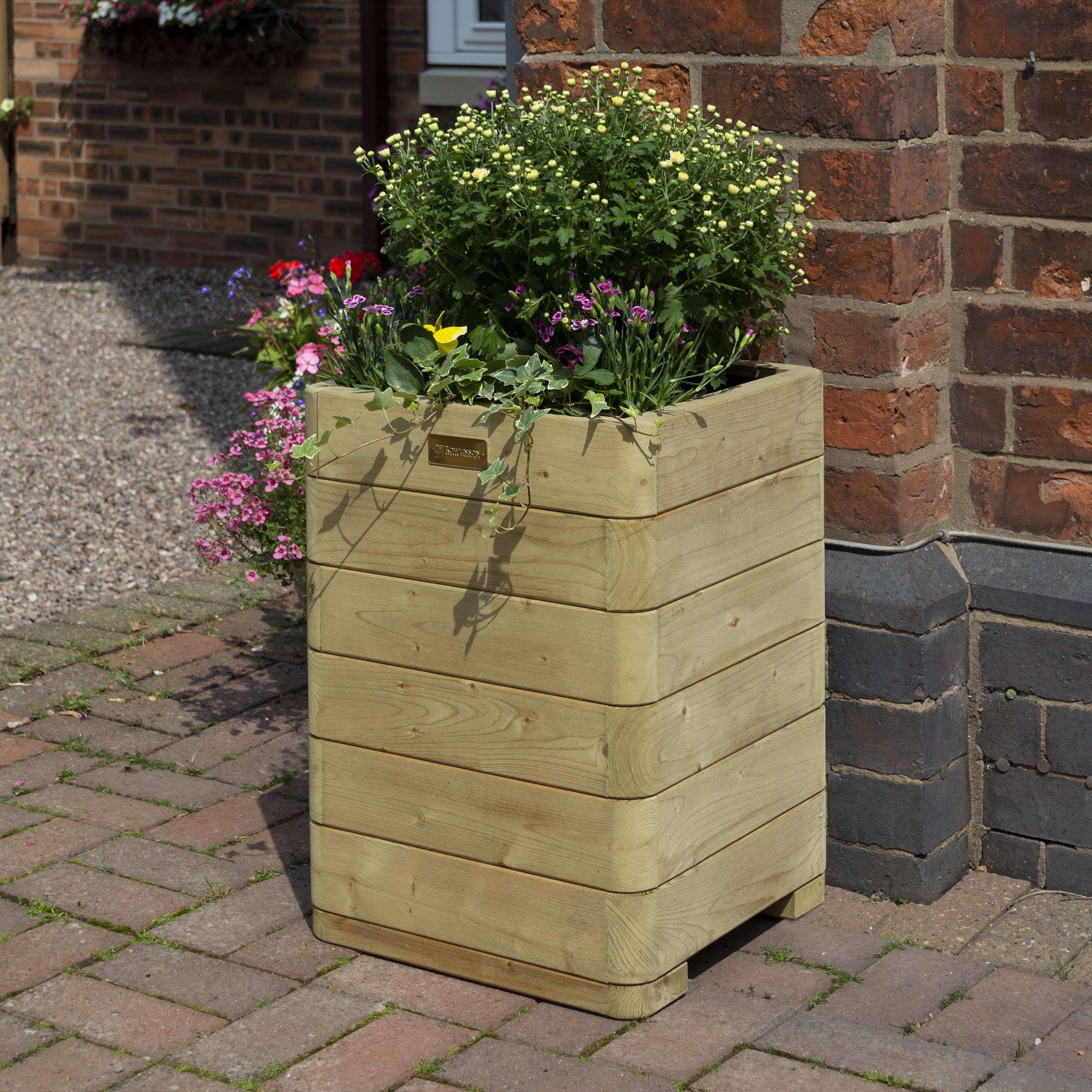 Rowlinson Marberry Square Tall Planter
