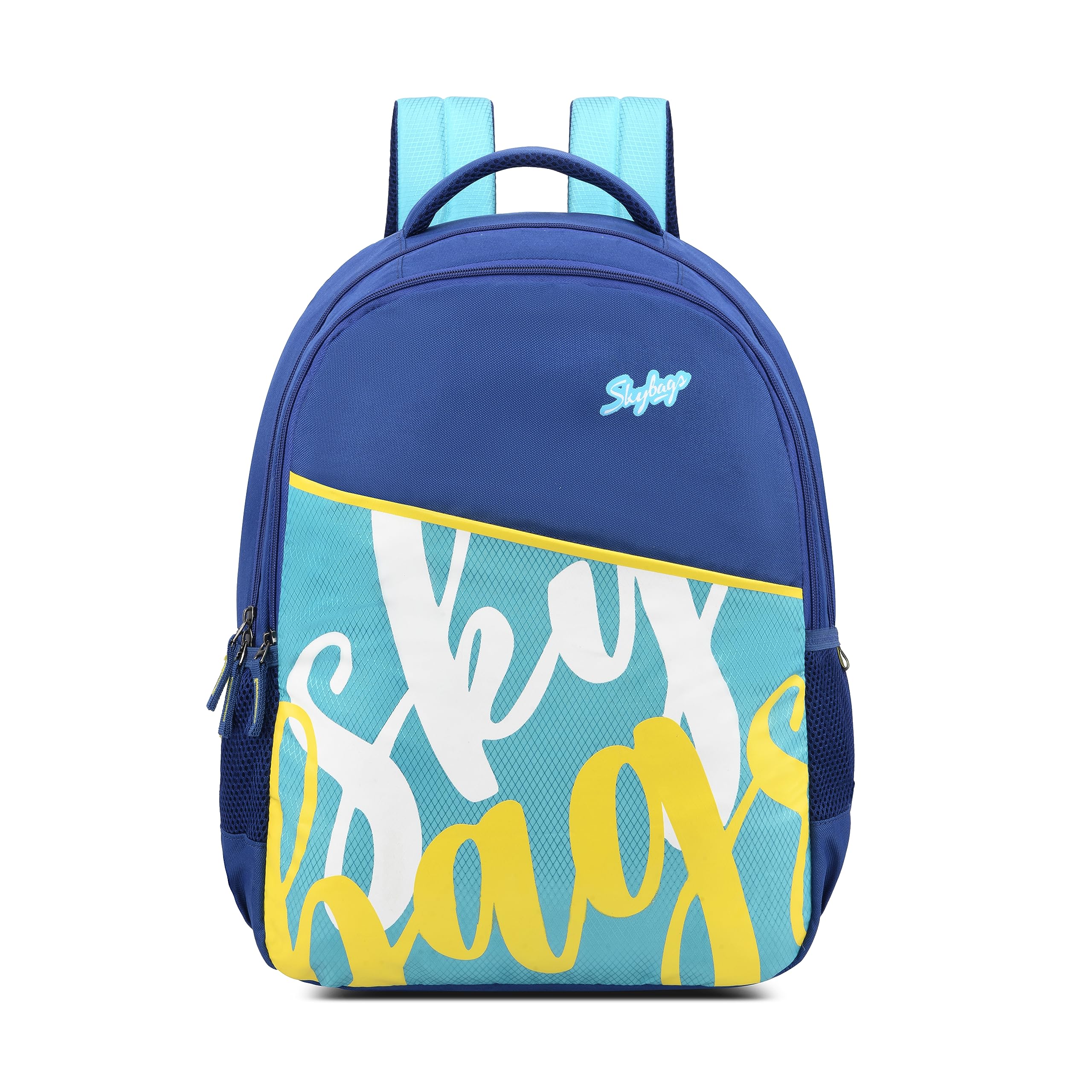 Qube 28L Casual School Standard 4 Compartment Backpack, Blue-image-24