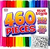 Blue Squid Pipe Cleaners Craft Chenille Stems - Chenille Cleaners, Pipe Cleaners, DIY Art & Craft Projects, Kids Fuzzy Sticks Crafts, Extra Long Pieces, Sparkle Crafting Colors