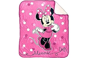 Disney Minnie Mouse Sweet Dots Sherpa Throw Blanket: Snuggle Up in Ultimate Comfort and Cuteness