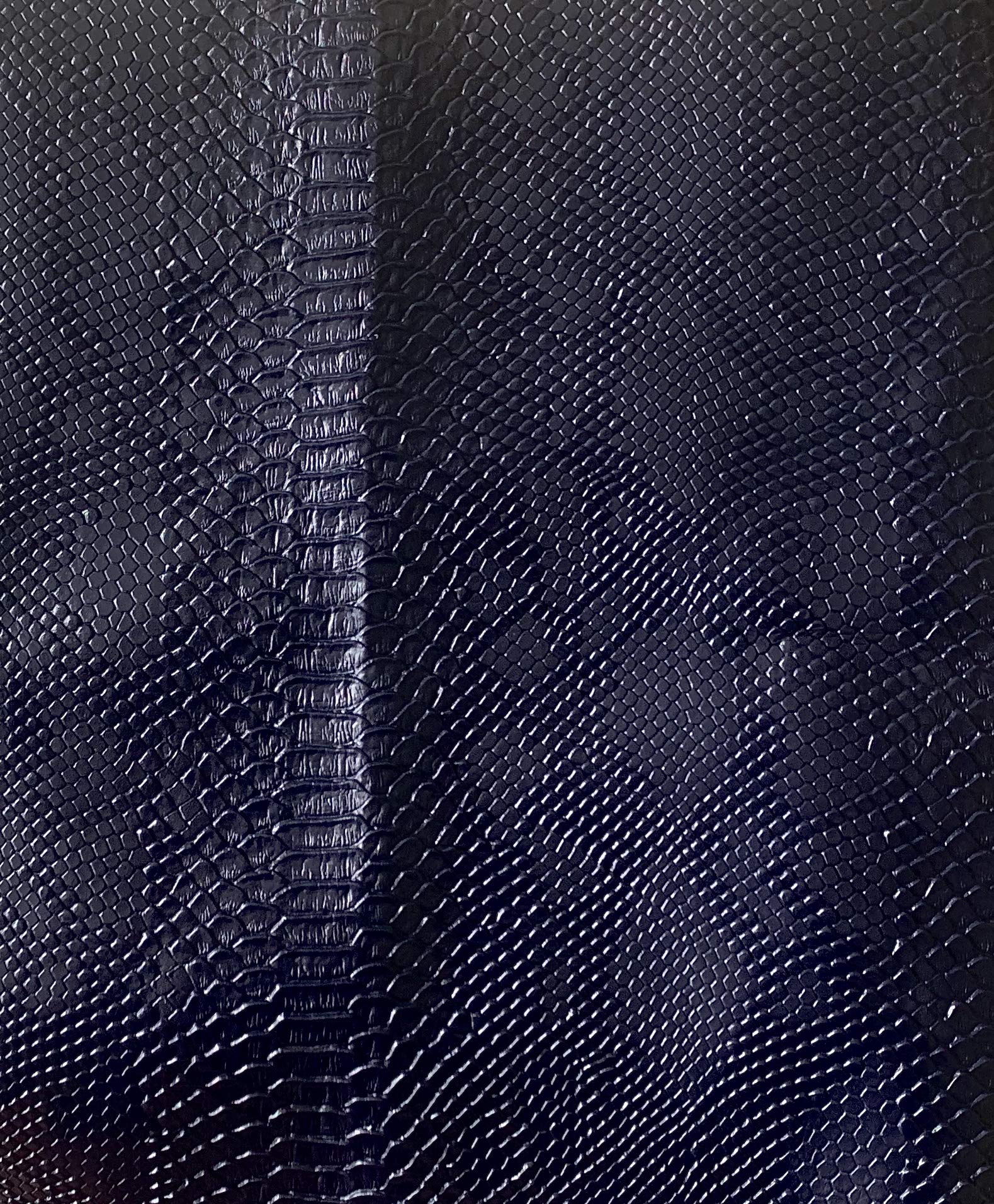 Buy FABRICS FOREVER Faux Leather Anaconda Snake Skin Navy Blue Upholstery Fabric by The Yard