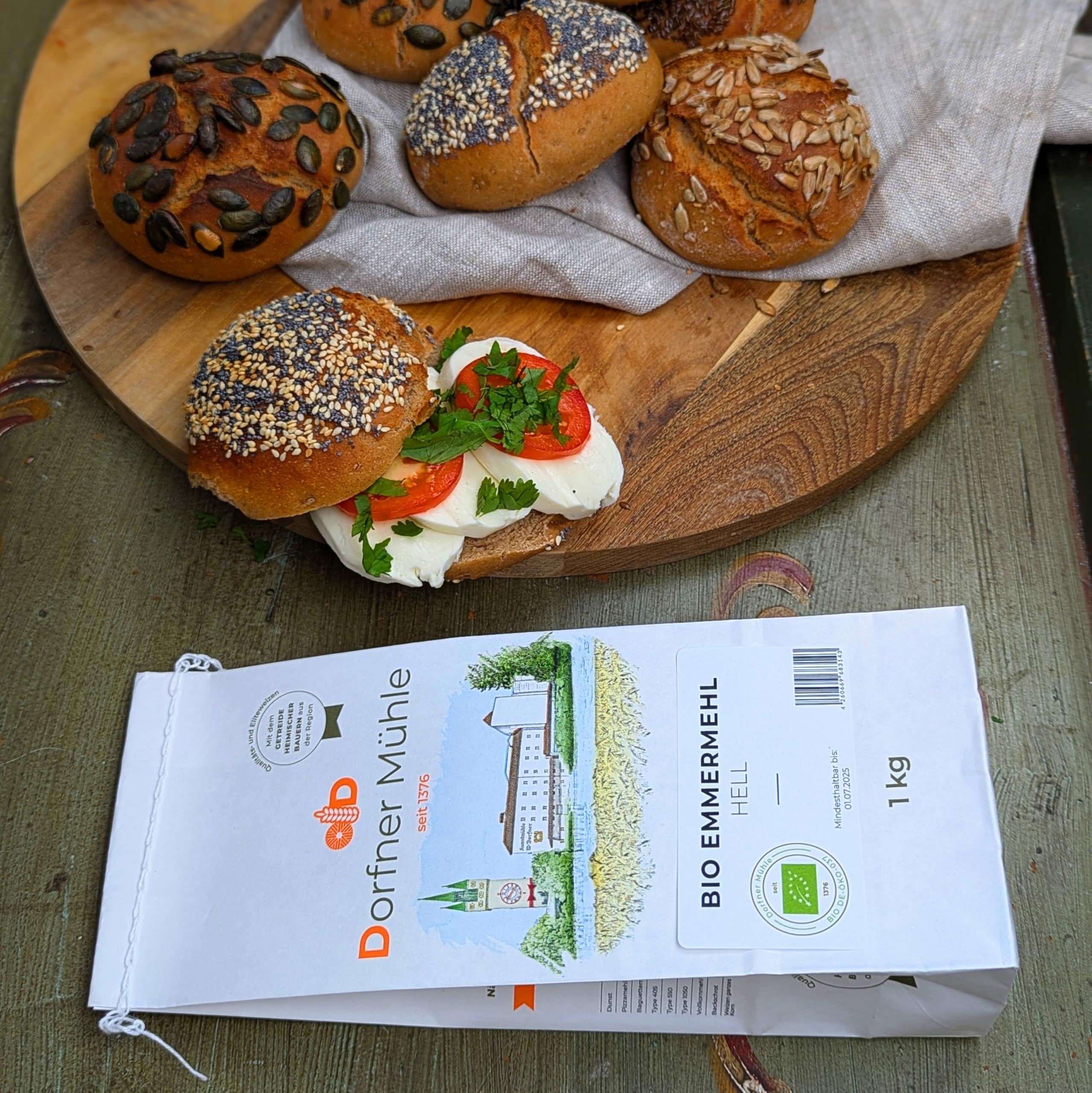 Bio Emmermehl hell [5kg] - Urkorn-Mehl aus Bayern als Ersatz für Weizen - 100% Emmer aus biologischem Anbau