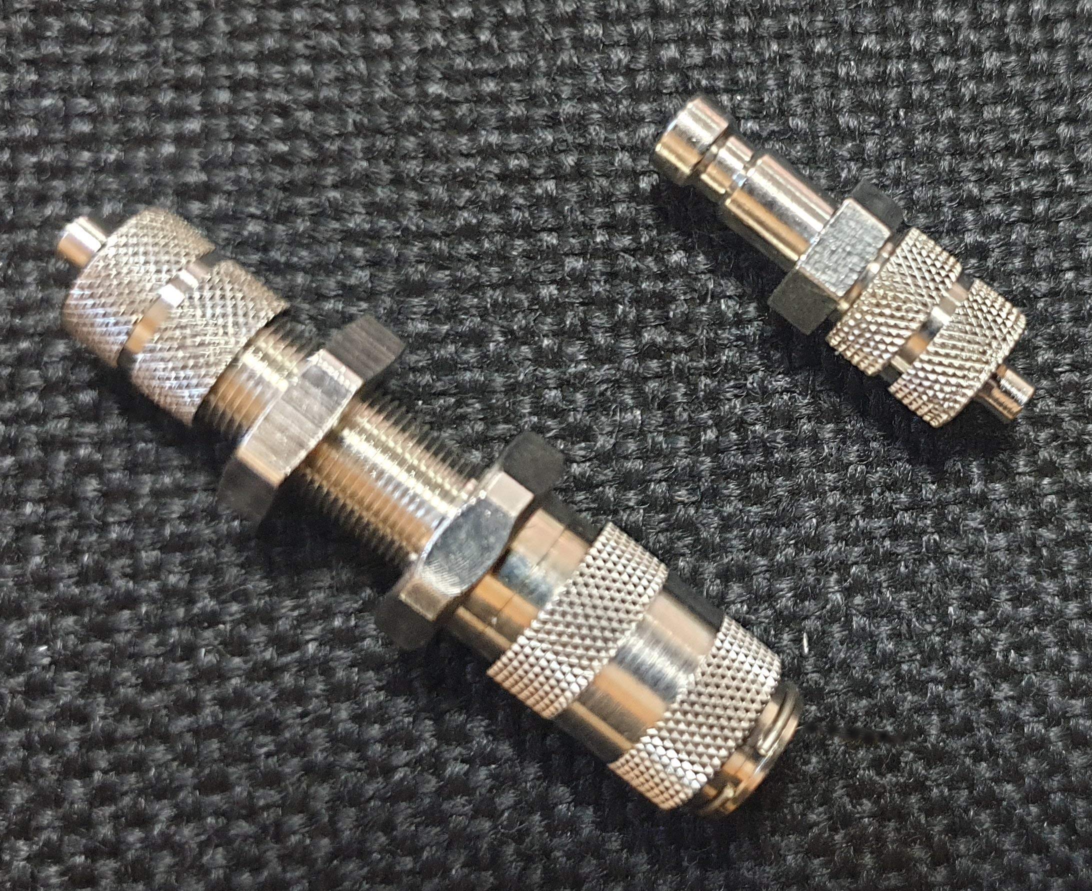 Schott-Kupplungsdose NW2,7 für Schlauch 4,3x3mm mit Stecker 4,3x3mm Messing vernickelt