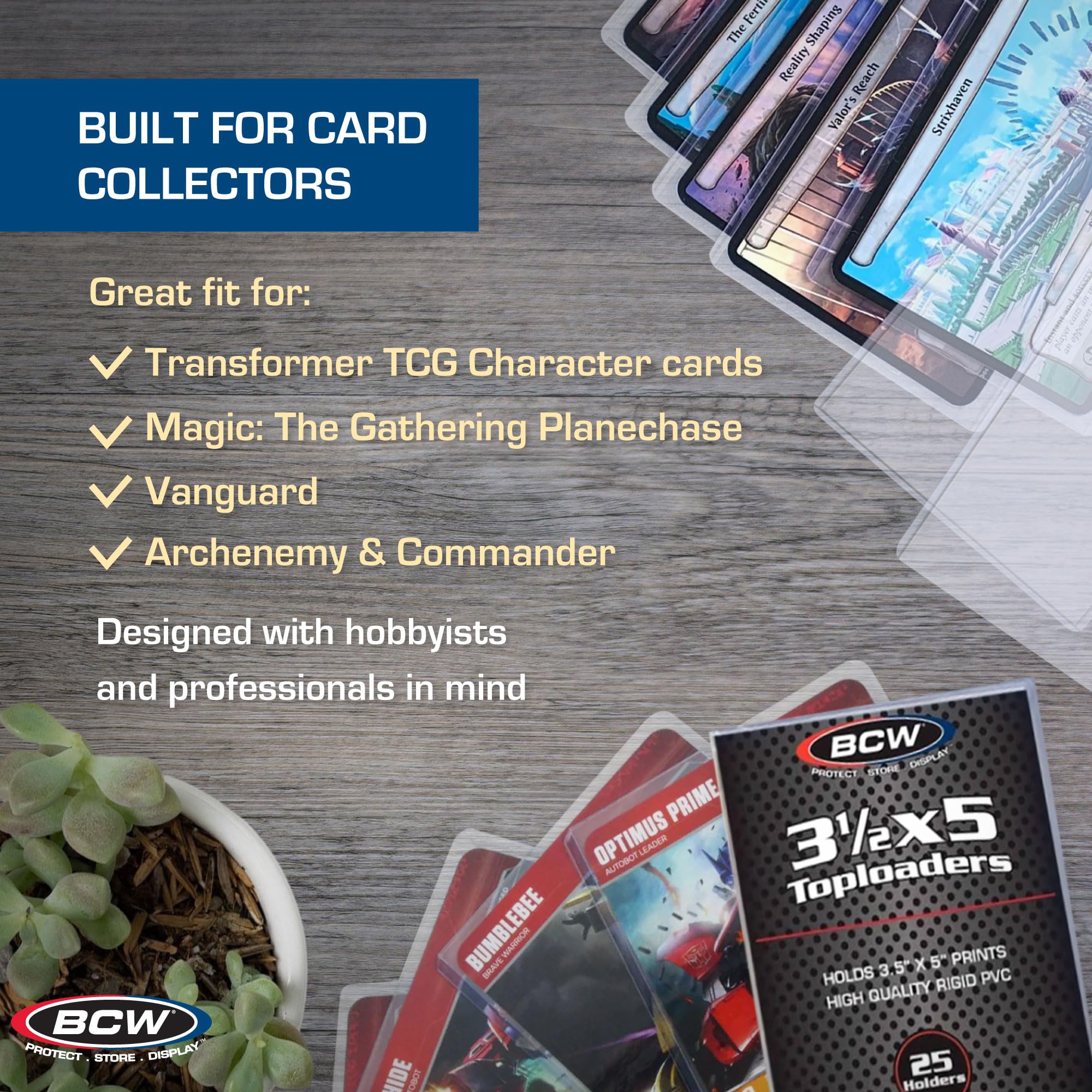 Amazon.com: BCW 3.5x5 Topload Holder - 100 Pack | Premium Rigid