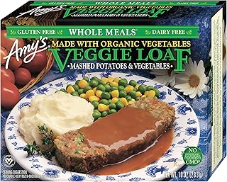 Amy's Frozen Meals, Vegan Veggie Loaf and Organic Mashed Potatoes, Made With Organic Vegetables, Gluten Free Microwave Meals, 10 Oz