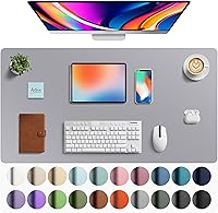 Vista 122 de Aothia Protector de escritorio de cuero, alfombrilla para ratón, alfombrilla de escritorio de oficina, secante de escritorio de cuero PU