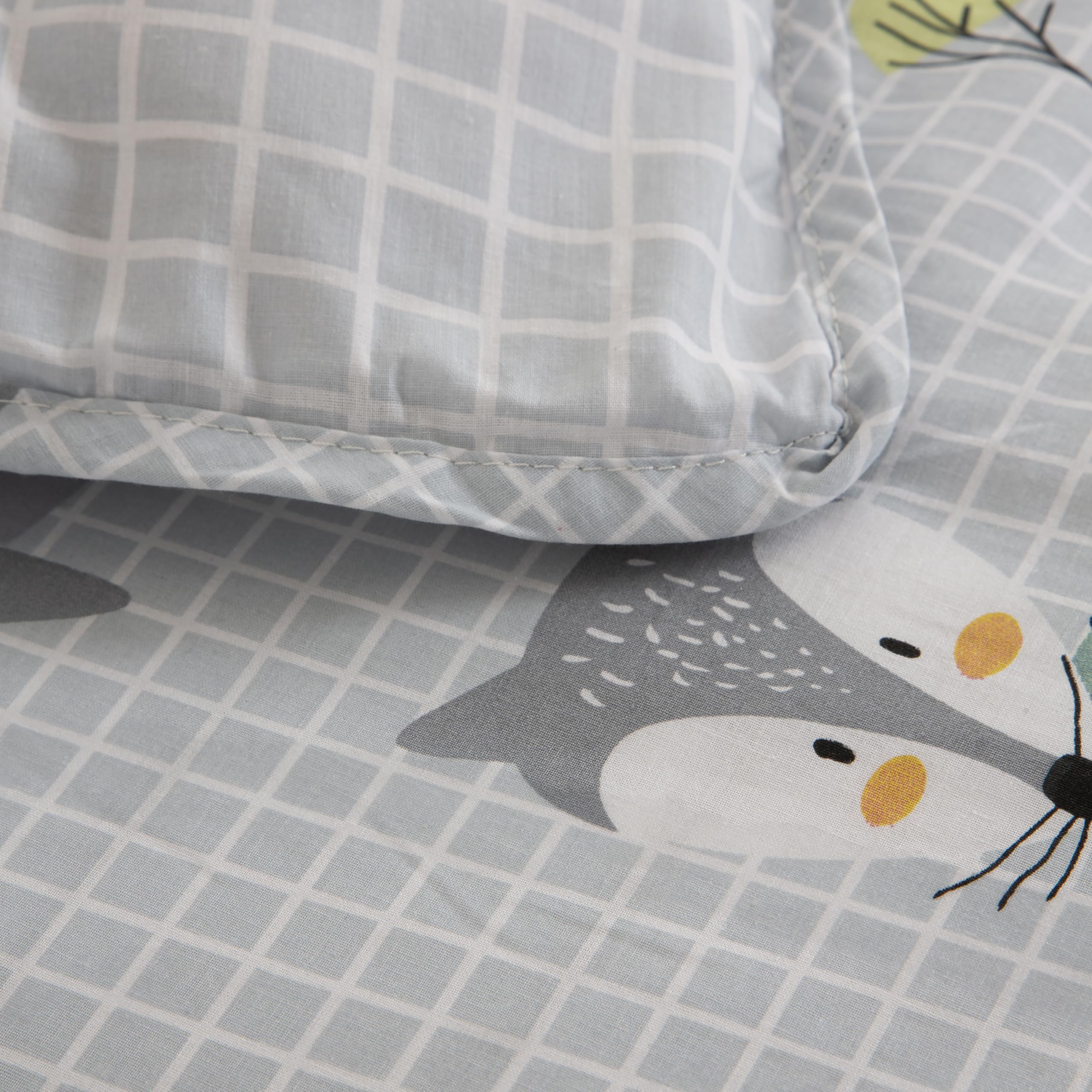 COTTON ARTean Saco nordico con Relleno OH Baby Cama 90 x 190/200. Saco Unido a la Bajera con Cremallera en Forma de L con Relleno nórdico. Color Gris