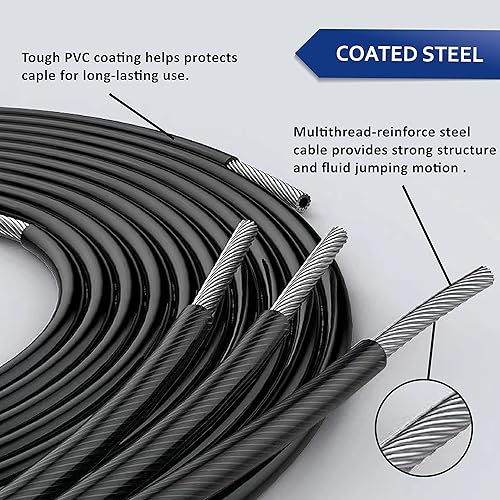 Miniatura 4 de HUEY Cuerda de salto de velocidad deportiva ajustable para boxeo, doble holandés, fitness, atletismo, entrenamiento, gimnasio, ejercicio para