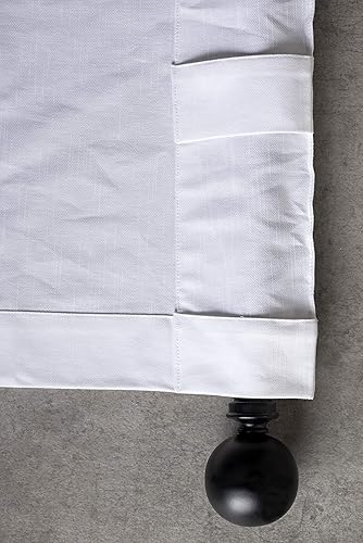 Miniatura 8 de Maison d Hermine - Cortinas 100% algodón - Cortinas traslúcidas para sala o dormitorio con jareta para cortinero y presillas - 1 panel, Delphinium