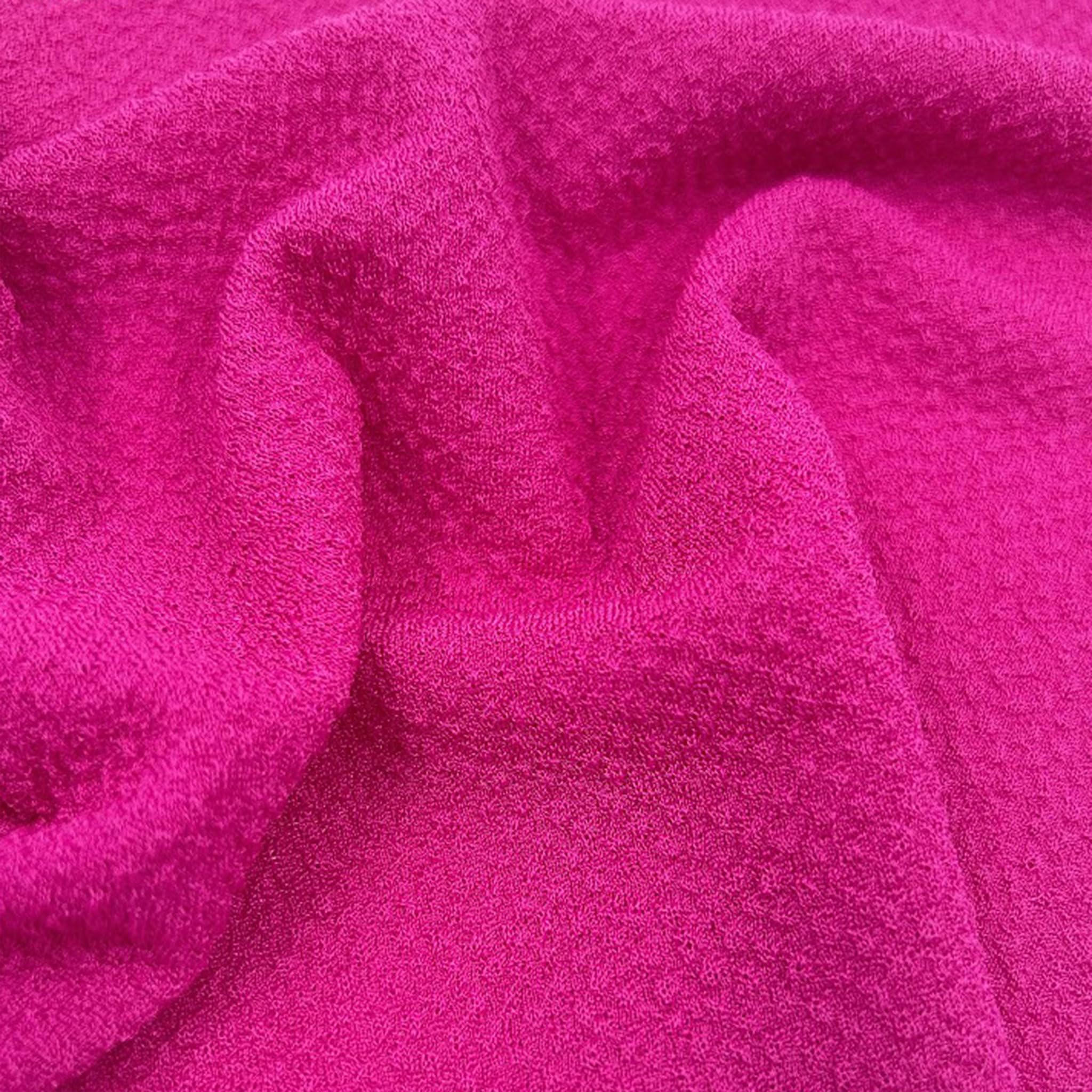 Texco Inc Poliéster jacquard sólido elastano/elástico en 4 direcciones/suéter de punto/ropa para el hogar/tela de bricolaje, magenta 10 yardas