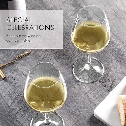 Miniatura 14 de Copas italianas para vino tinto Paksh Novelty , 18 onzas, copa de vino transparente., Set de 4, Transparente