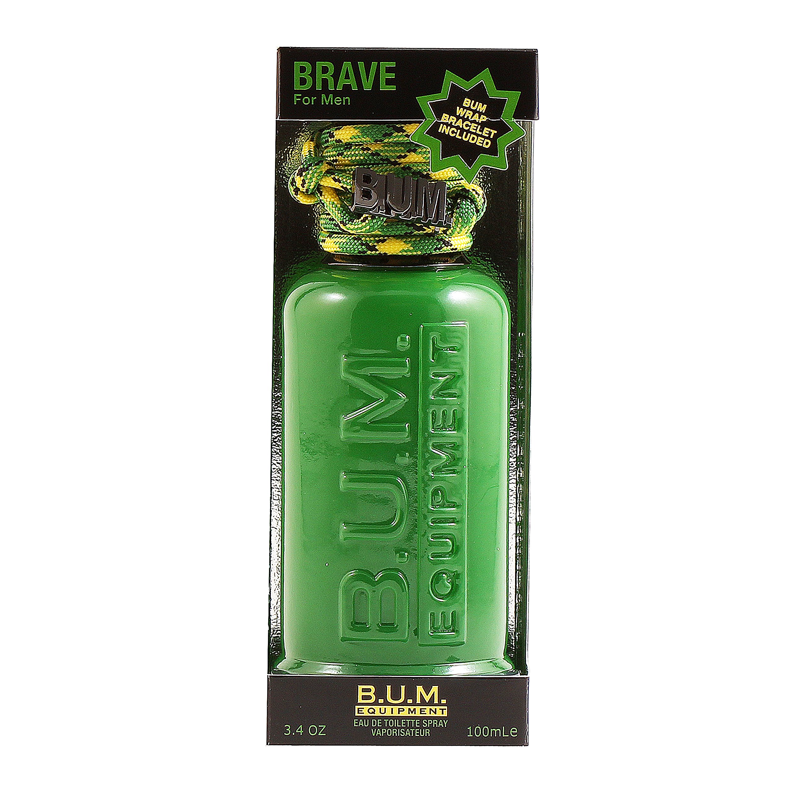 BUM EQUIPMENT Eau de Toilette Spray For Men, Brave, 3.4 Fluid Ounce