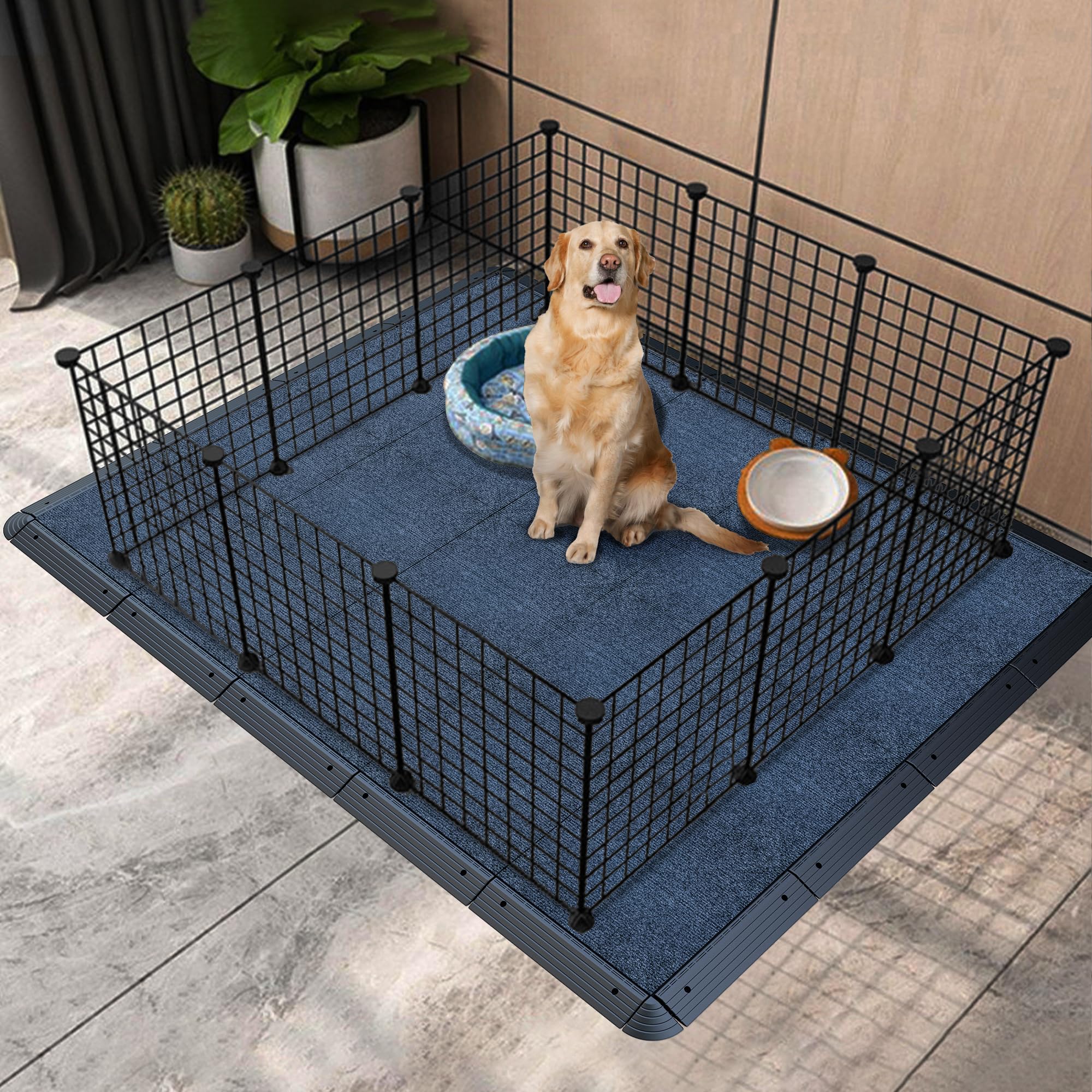 36er Set Teppich-Klickfliesen 30x30 cm, Interlocking Carpet Floor Tiles für Büro, Wohnzimmer, Balkon & Innenbereiche, Anti-Rutsch & Bodenschonend, schnelle DIY-Verlegung, Grau