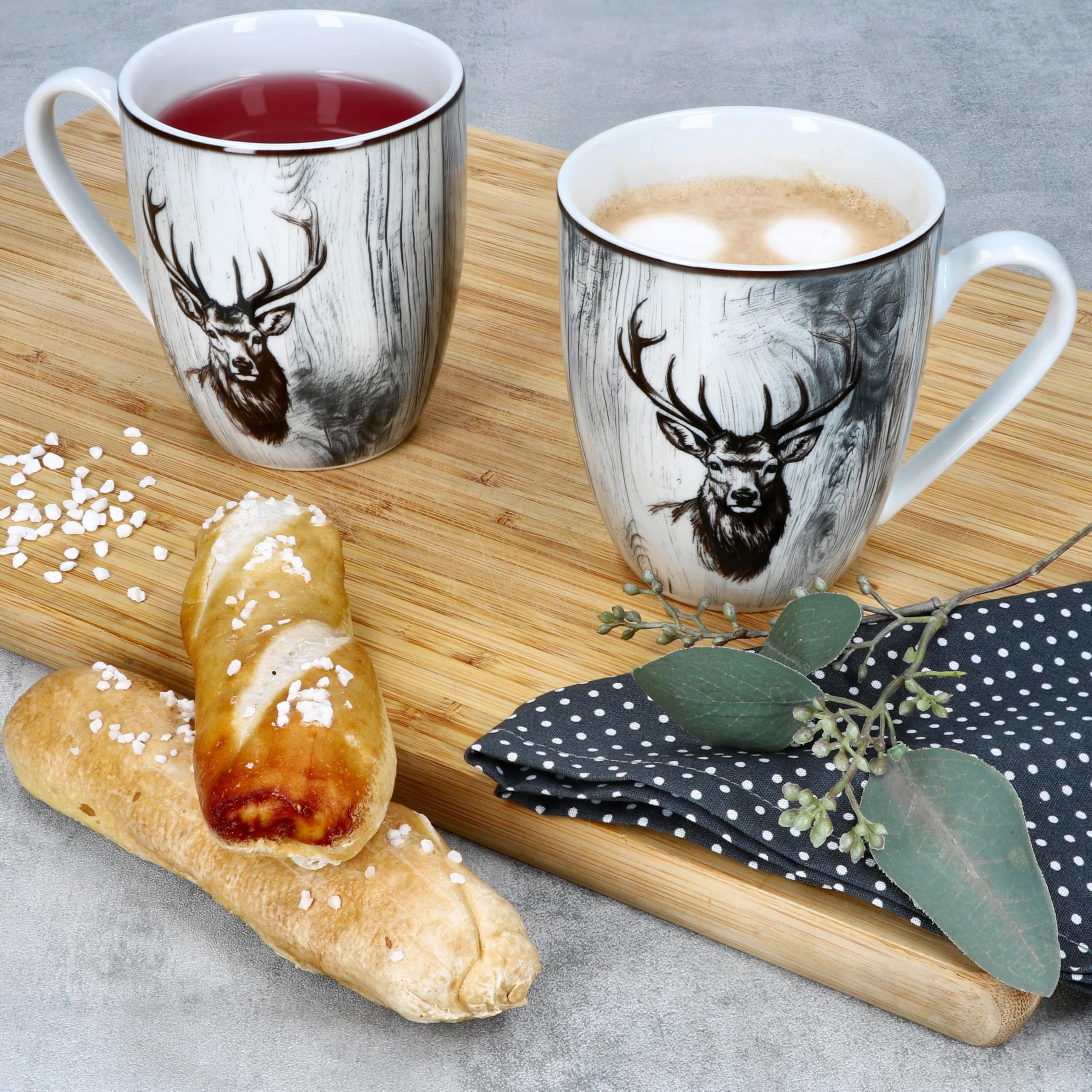 Giannini In Viaggio Col Caffè ,Set 2 Tazze Da Cappuccino Con Piattino In Finissima Porcellana