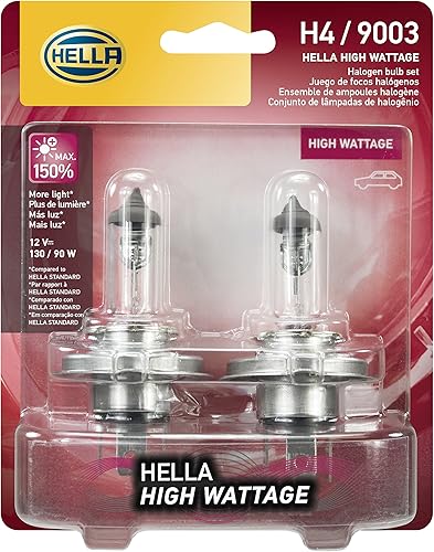 HELLA Bombillas H4 130/90WTB de alta potencia, 12 V