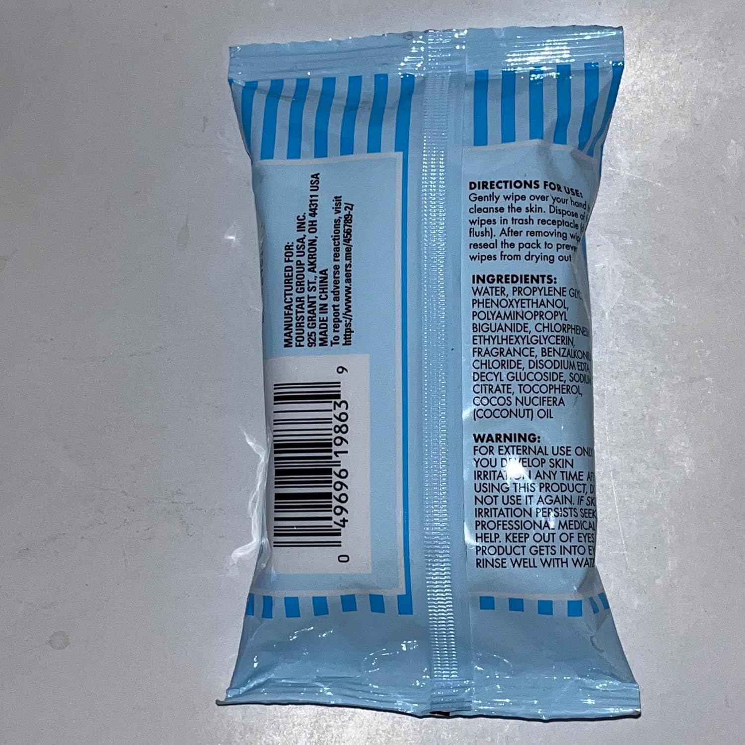 B.pure Coconut Vanilla Scented Hand Wipes, Infused with Coconut Oil, Resealable Pack, 20 Wipes image 2
