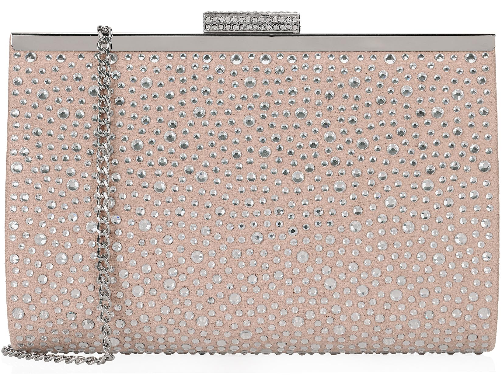 DEXMAY Crystal Clutch Purse for Women Rhinestone Frame Clutch Handbag for Party