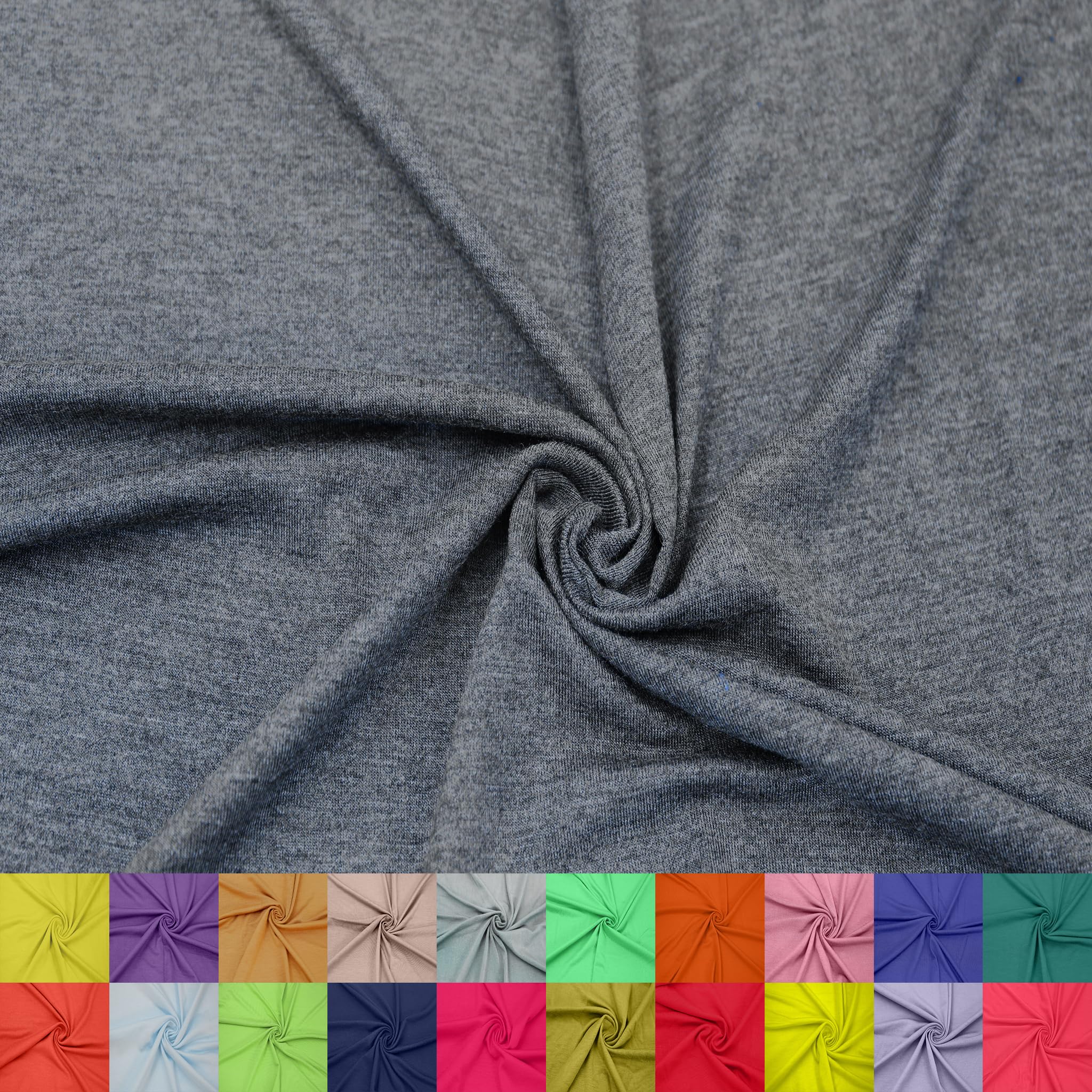 60" Wide Rayon Spandex Jersey Knit Fabric by The Yard - 4-Way Stretch, 200GSM, Medium Weight -Soft & Breathable - Apparel, Accessories, Maternity & Decorations — view 51