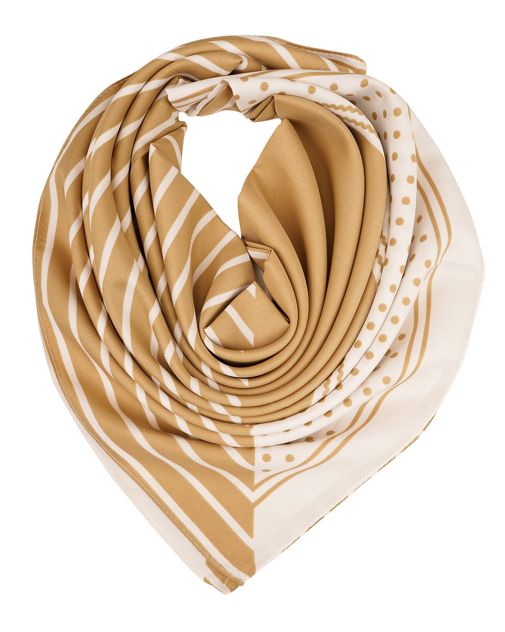 YOUR SMILESilk Like Head Scarf Top For Women's Fashion Pattern Large Square Satin Headscarf Wraps