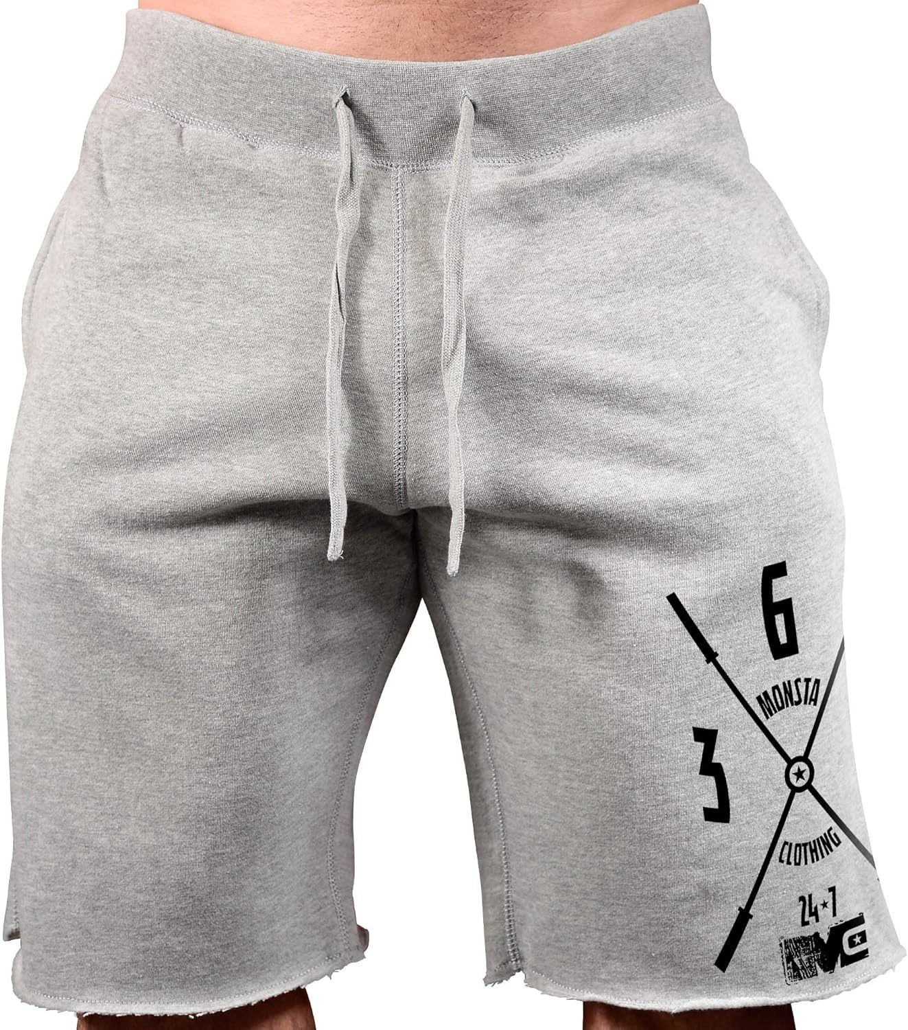 Monsta Clothing Co. Men's Bodybuilding Workout (24-7-365) Gym Sweat Shorts