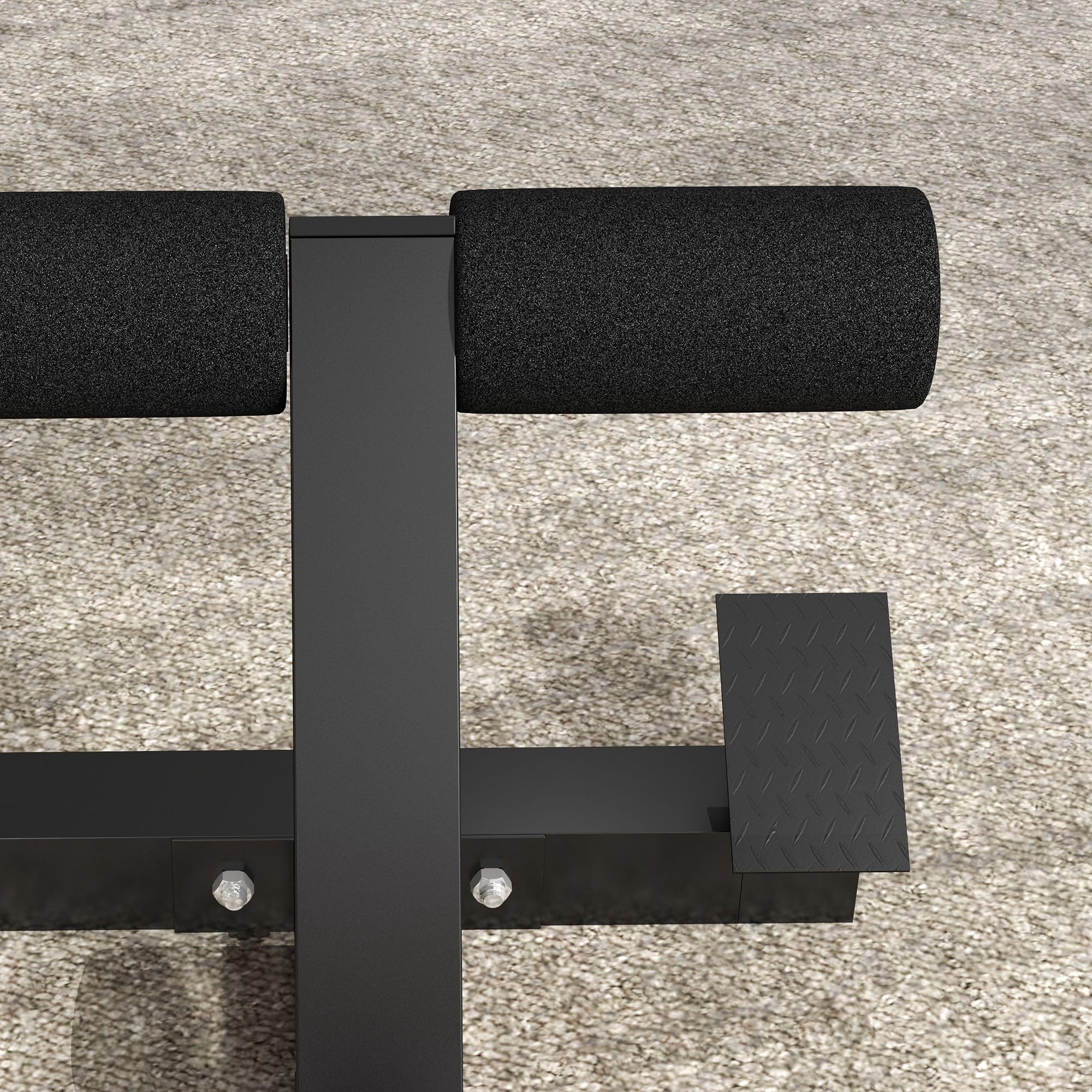 SPORTNOW Panca Romana Multifunzione, Sedia Romana con Altezza Regolabile per Iperestensioni Schiena, Panca Addominali Pesi Fitness per Allenamento Palestra Casa, Capacità 120kg