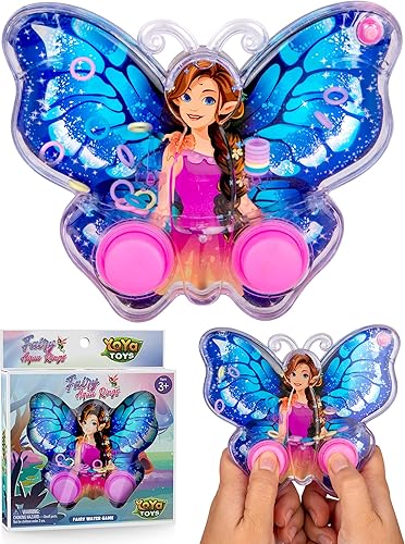 YoYa Toys Juego de lanzamiento de anillos de mariposa de hadas, de mano para niños con bonito diseño de Pixie, juego retro de estilo clásico,