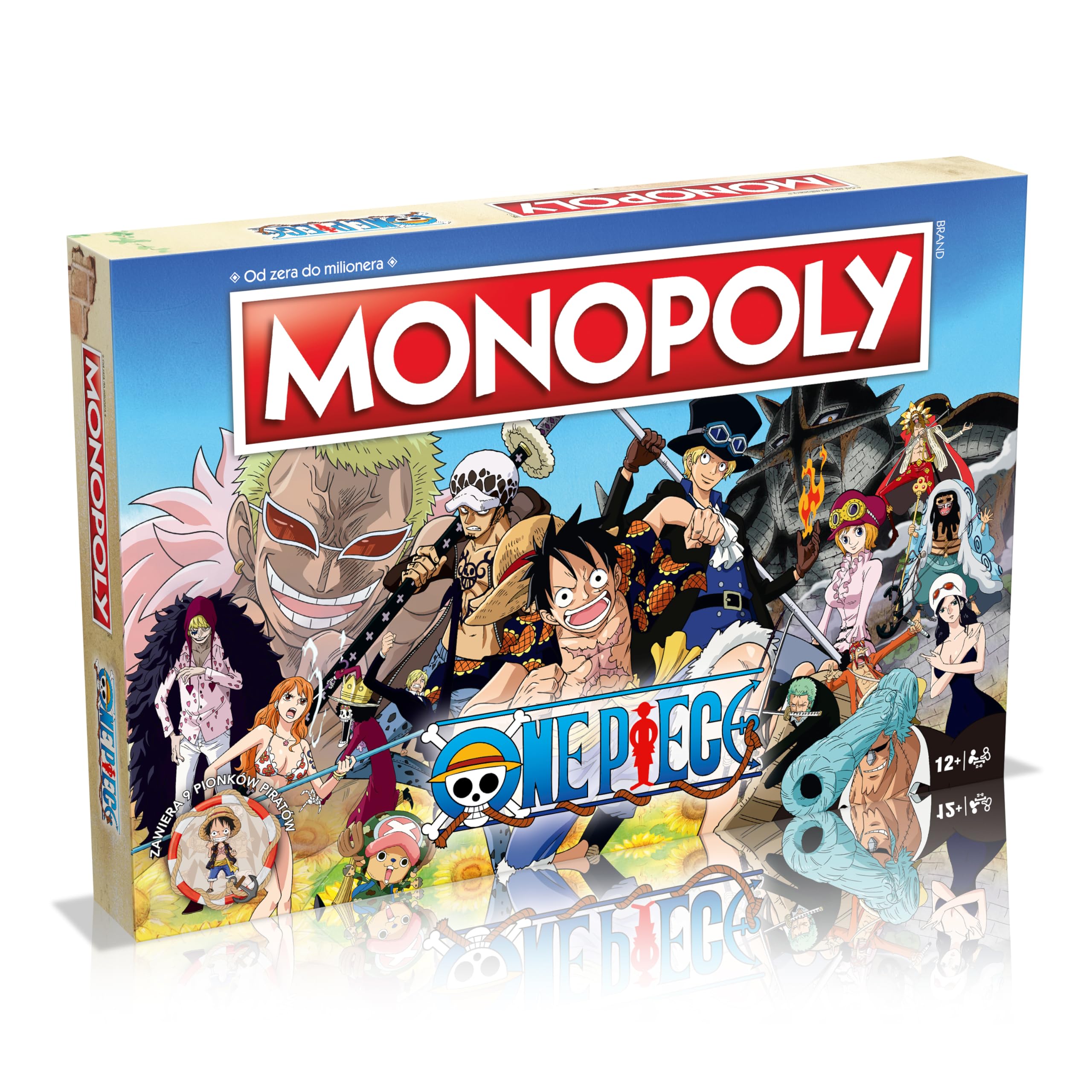 Winning Moves, gra planszowa, MONOPOLY One Piece, sprzedawaj i handluj, aby odnieść sukces, to świetny prezent dla osób w wieku od 12 lat