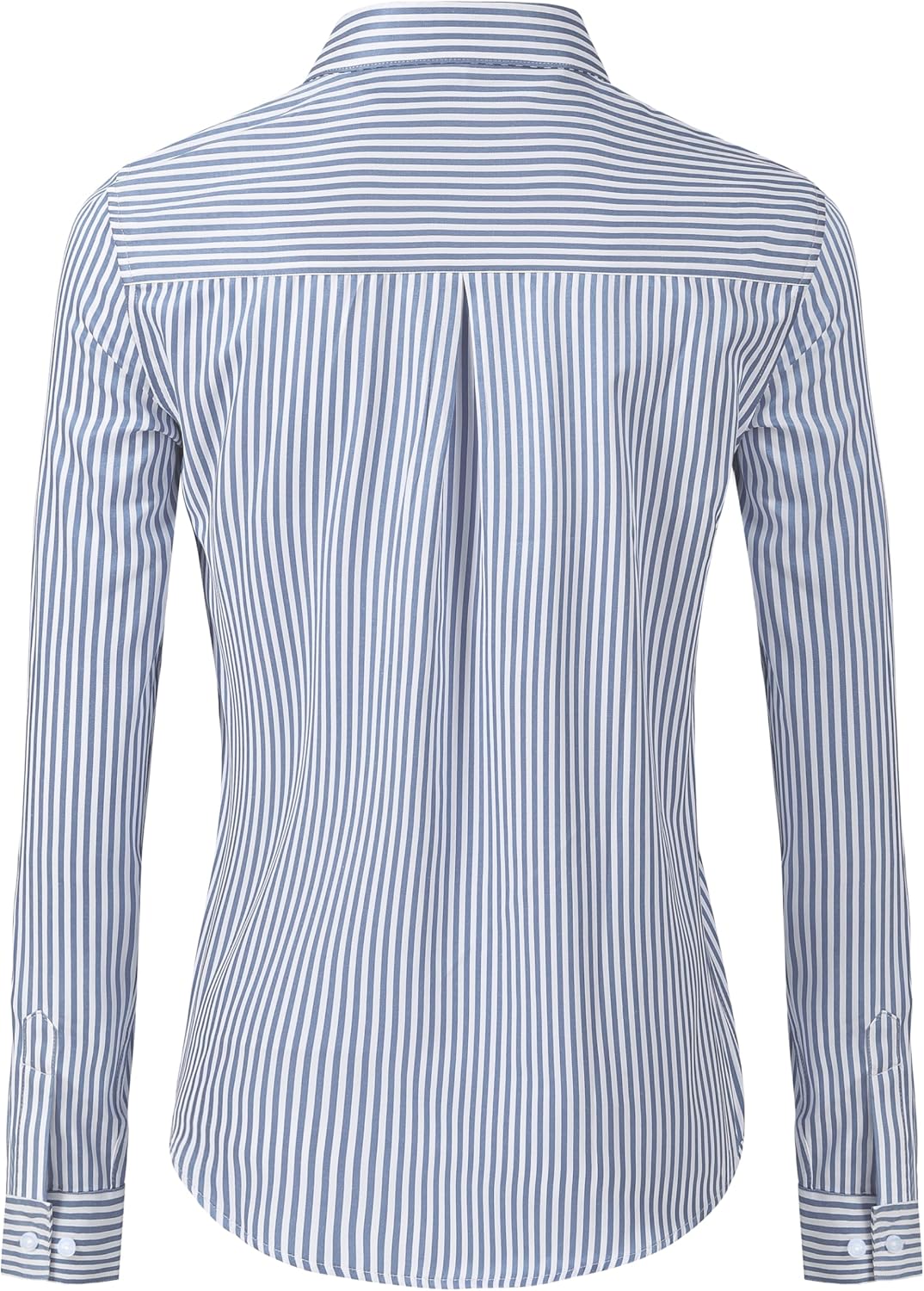 Ruisin Super Soft Wrinkle Free Button Down Shirts for Women Solid Long Sleeve Striped Formal Work Dress Blouses Tops - Image 3