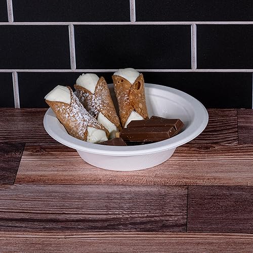 Miniatura 2 de Cuencos de papel de 16 onzas, paquete de 100 cuencos desechables biodegrables de bagazo 100% compostables, resistentes y ecológicos, para ensalada,