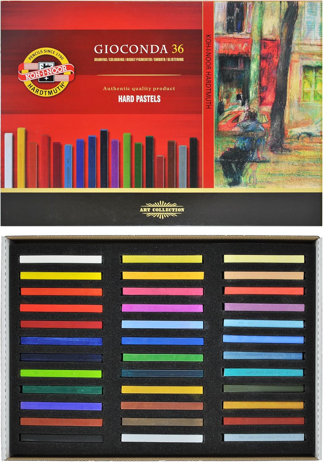 KohINoor, Gioconda, square hard pastels, pack of 36, 8115 by KohI