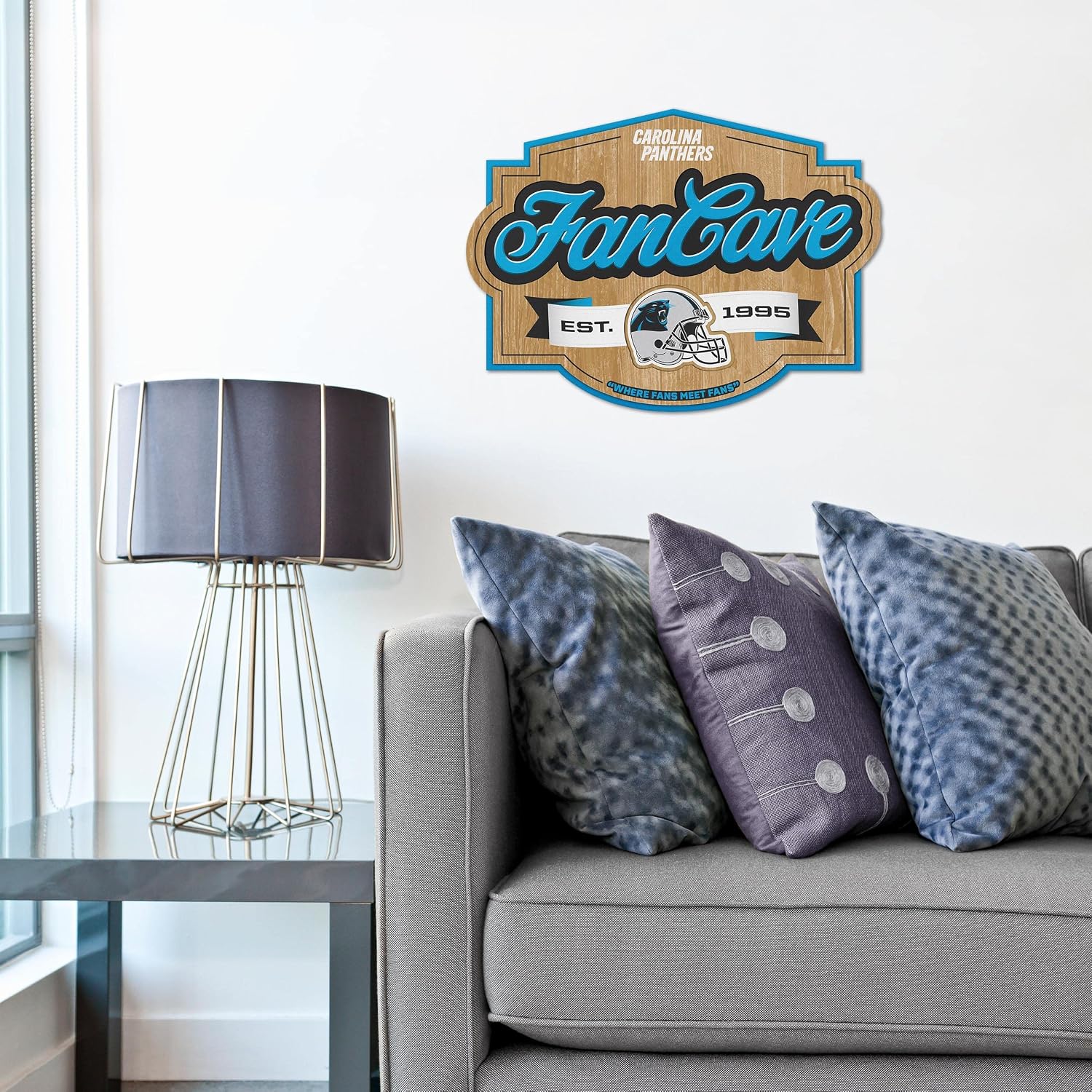 YouTheFan NFL Officially-licensed FanCave 3D wall art - ready-to-hang, 3D multi-layered construction - floating wall mount design - Perfect fan gift