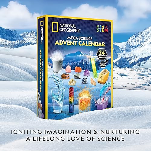 Miniatura 6 de NATIONAL GEOGRAPHIC Science Kit & Rock Collection Calendario de Adviento 2025  Calendario de Adviento jumbo con 24 días de experimentos científicos,