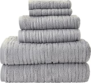 SKL Home CloudSoft 100% Cotton Luxury 6-Piece Towel Set, 600 GSM, Ultra ...