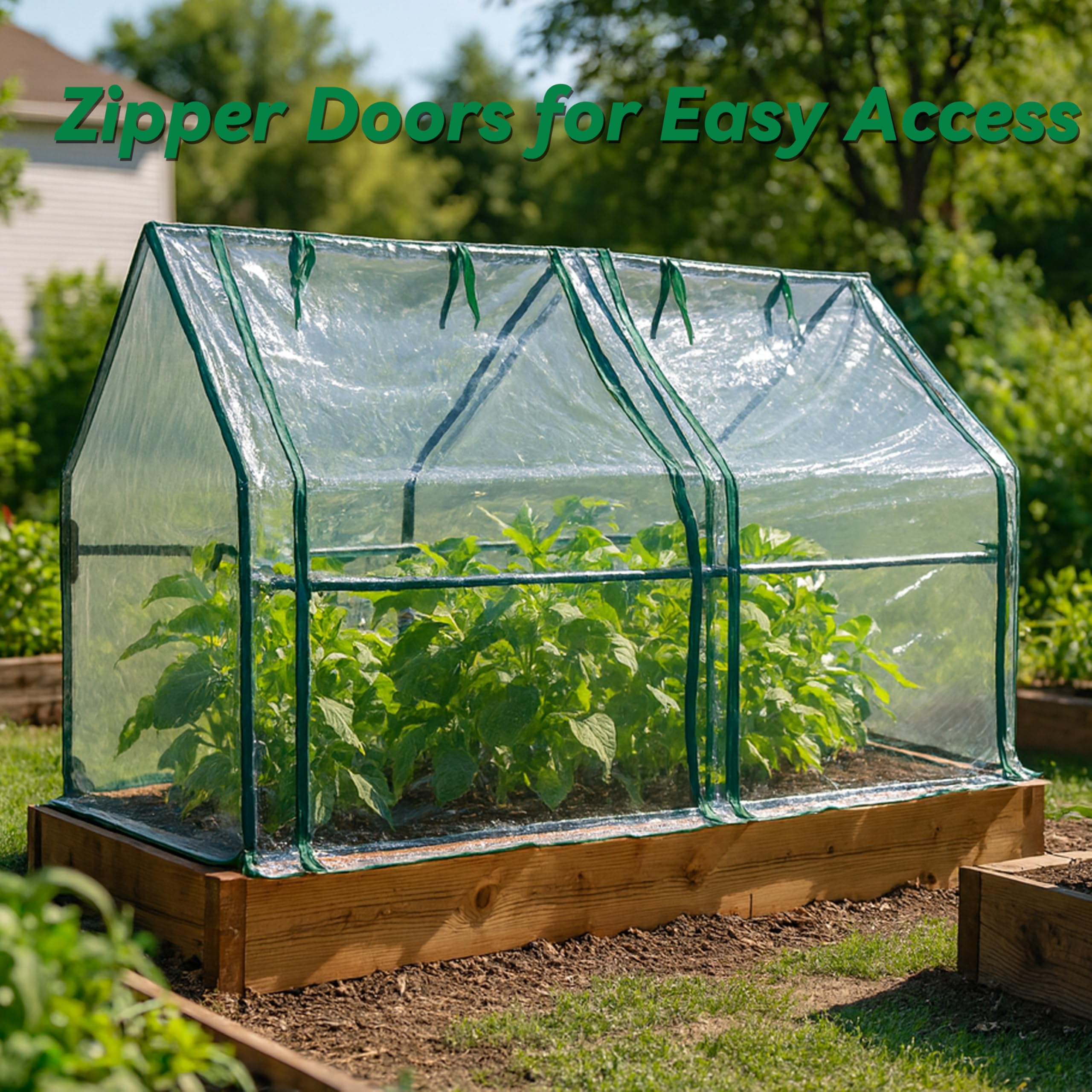 Amazon.com : Gardzen Mini Greenhouse, Portable Cold Frame Green