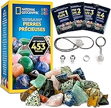 NATIONAL GEOGRAPHIC Refill for Stone Polisher - 453g of Gems and Raw Minerals including Amethyst and Quartz - Polishing Kit, Jewelry Accessories