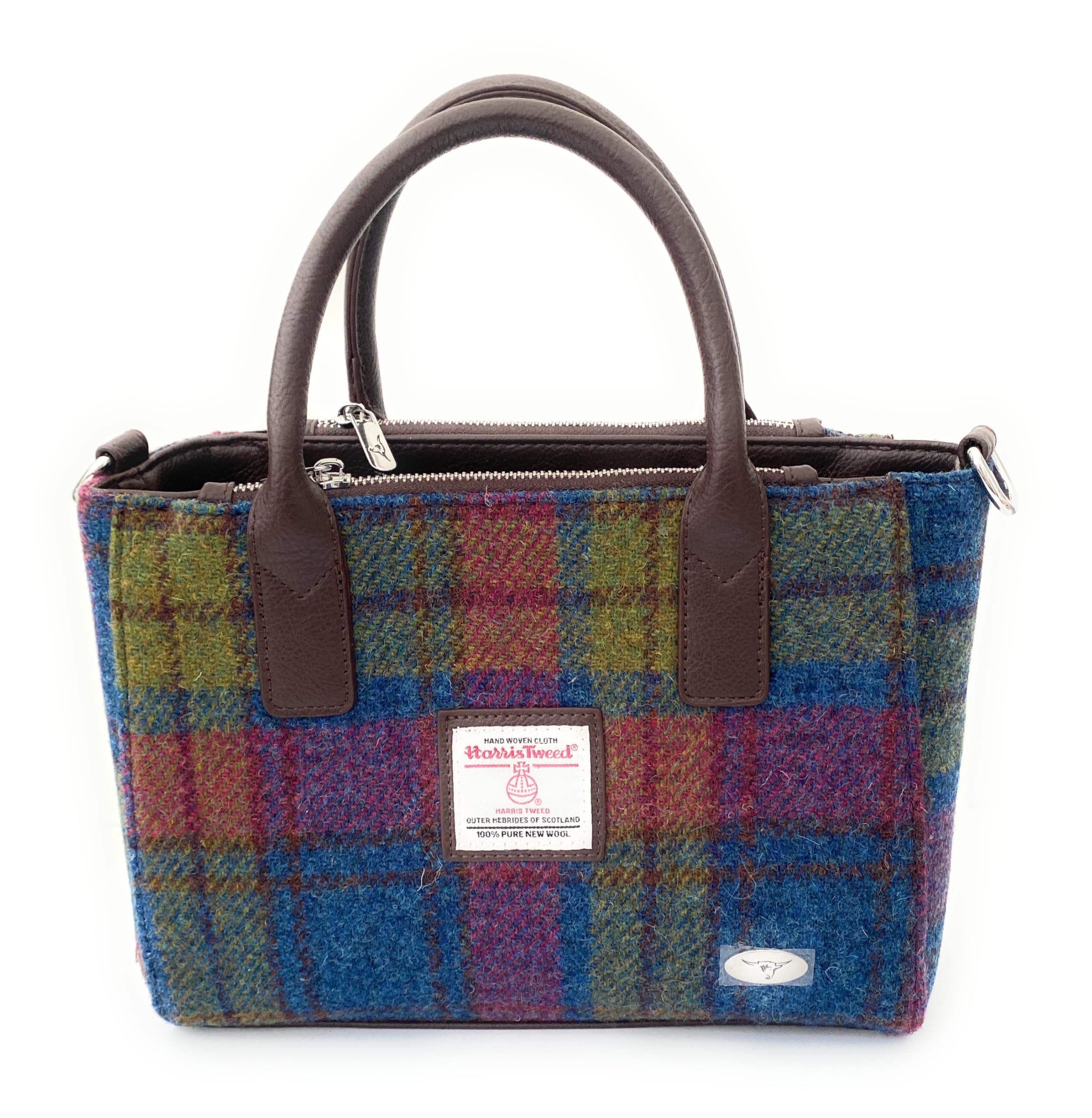 Harris Tweed Tote Handbag – LB1228 Brora With Detachable Shoulder Stap