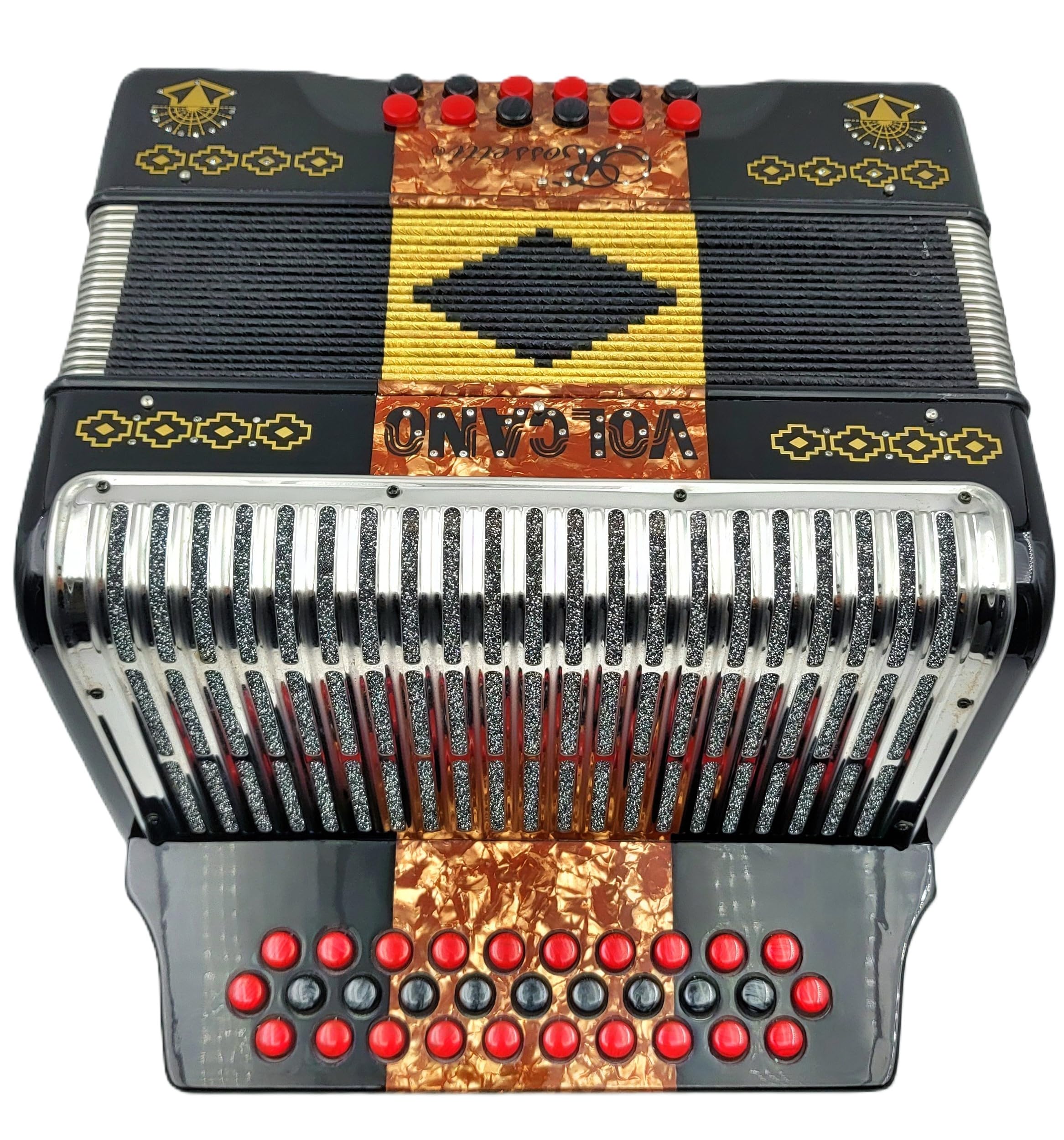 Amazon.com: Rossetti Volcano 3112 31 Button 12 Bass Accordion GCF