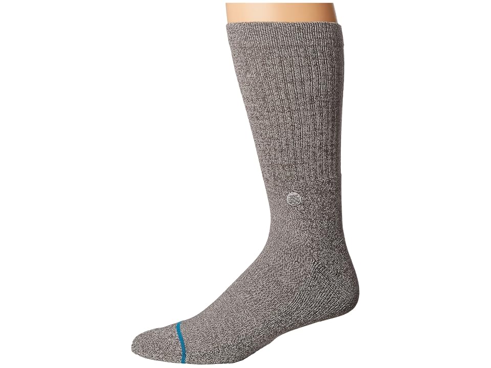 Stance Icon Men's Crew Cut Socks Shoes Grey Heather : MD (Men's Shoe 6-8.5), Cotton/Nylon/Polyester