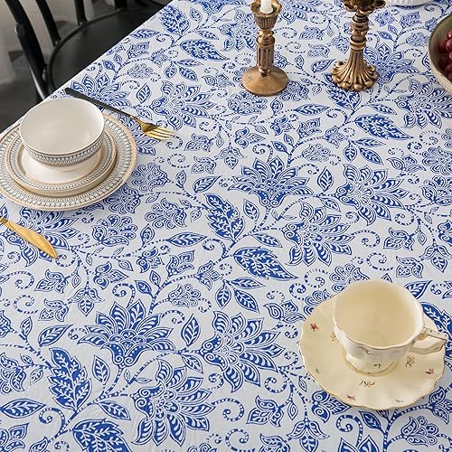 Miniatura 4 de Mantel de vinilo con parte trasera de franela, impermeable, a prueba de aceite, mantel de plástico lavable a prueba de derrames, para interiores y