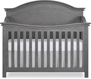 Evolur Belmar Curve 5-in-1 Convertible Crib in Rustic Grey
