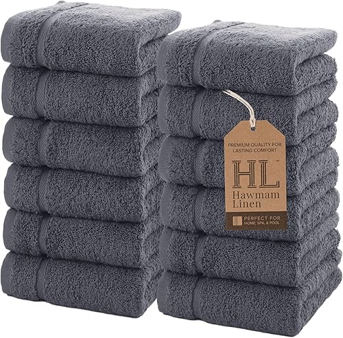 Miniatura 47 de Hawmam Linen - Paquete de 4 toallas de baño blancas de 27 x 54 pulgadas, 100% algodón turco, suaves, ligeras y altamente absorbentes, toallas