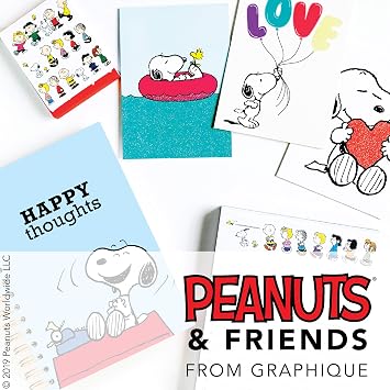 Graphique Peanuts Snoopy Typewriter Reporter Journal, Charles Schulz Design & Write it Down Title, Embellished Gold Foil Portable Notebook, 150 Lined Sheets w/ Matching Cover Designs, 3 x 8.75