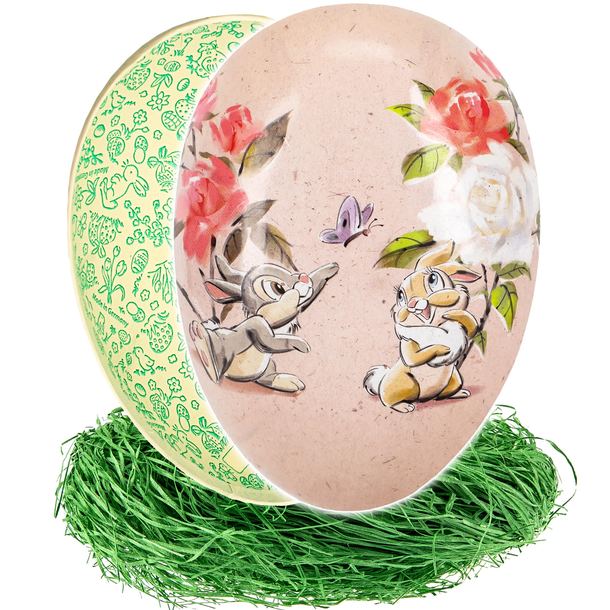 alles-meine.de GmbH 10 Stück - Ostereier - Eier zum Befüllen + Ostergras - Anzahl frei wählbar - Bambi - Hase Klopfer - 15 cm - Füll - Pappei - Deko Pappe Papp Pappeier Dekoei Pa..
