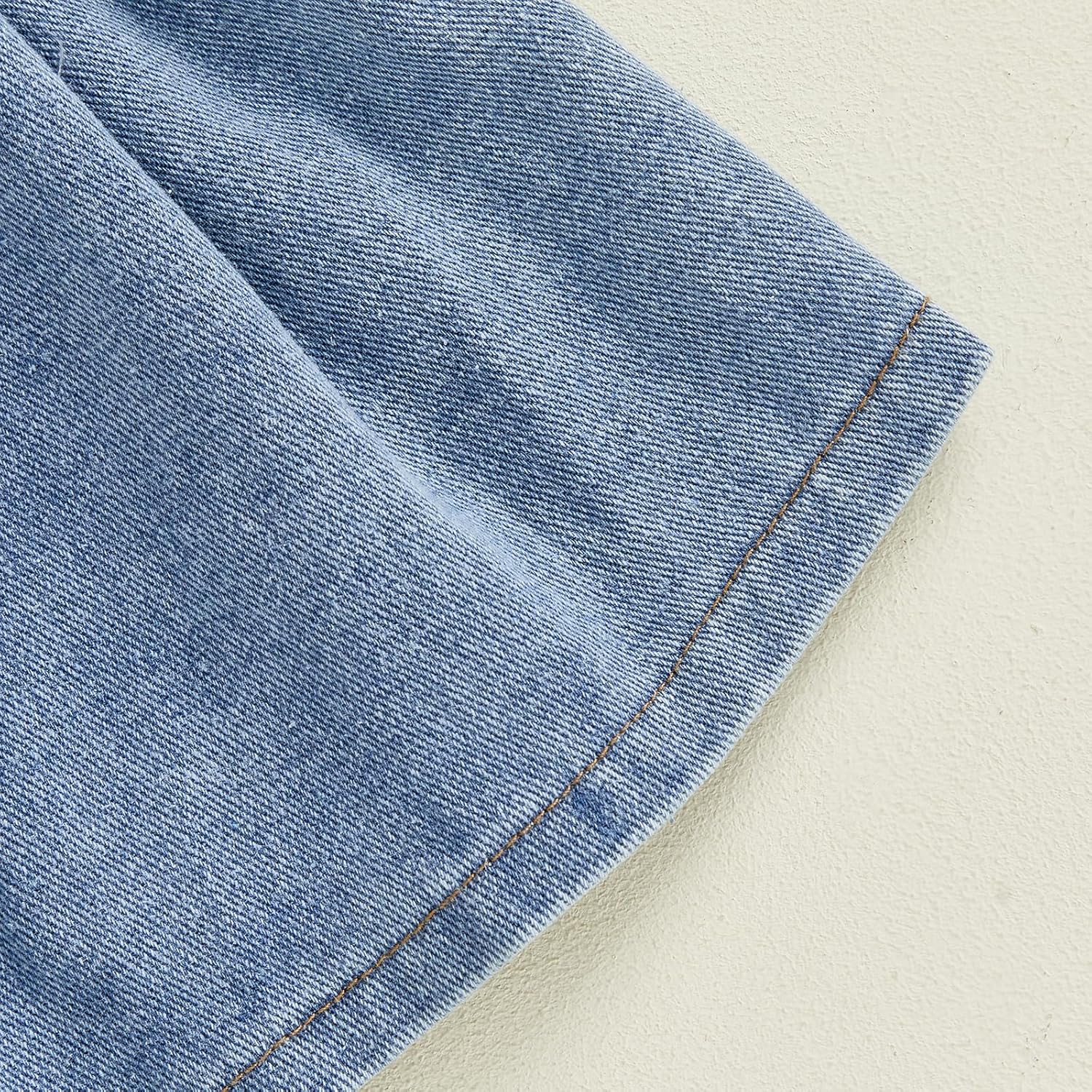 Kid Toddler Girls Denim Outfit Solid Color Button Down Vest Tops and Pleated Skirts Set 2Pcs Summer Clothes - Image 7