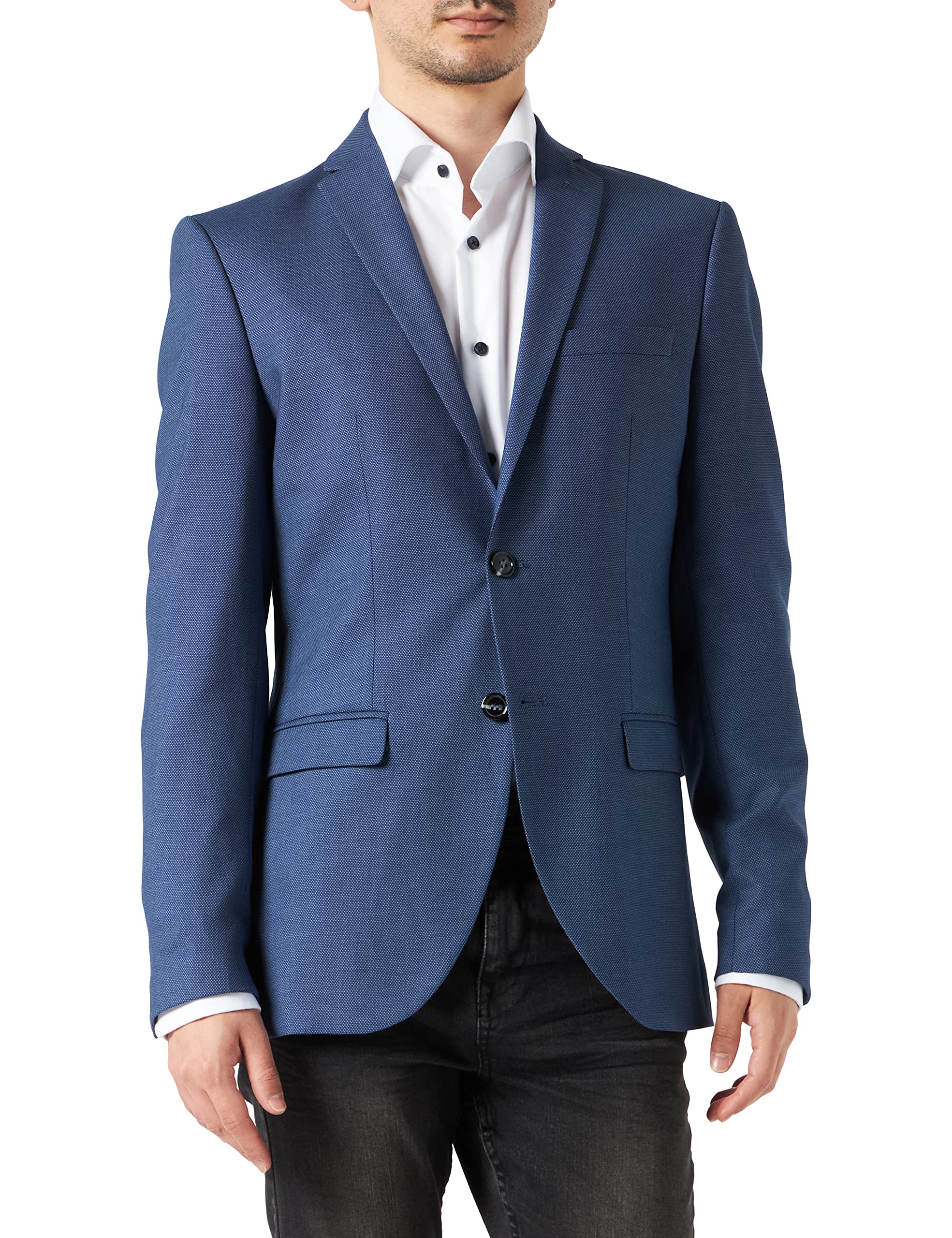 Selected Men's Slhslim-mylologan Blue Struc Blz B Noos Blazer