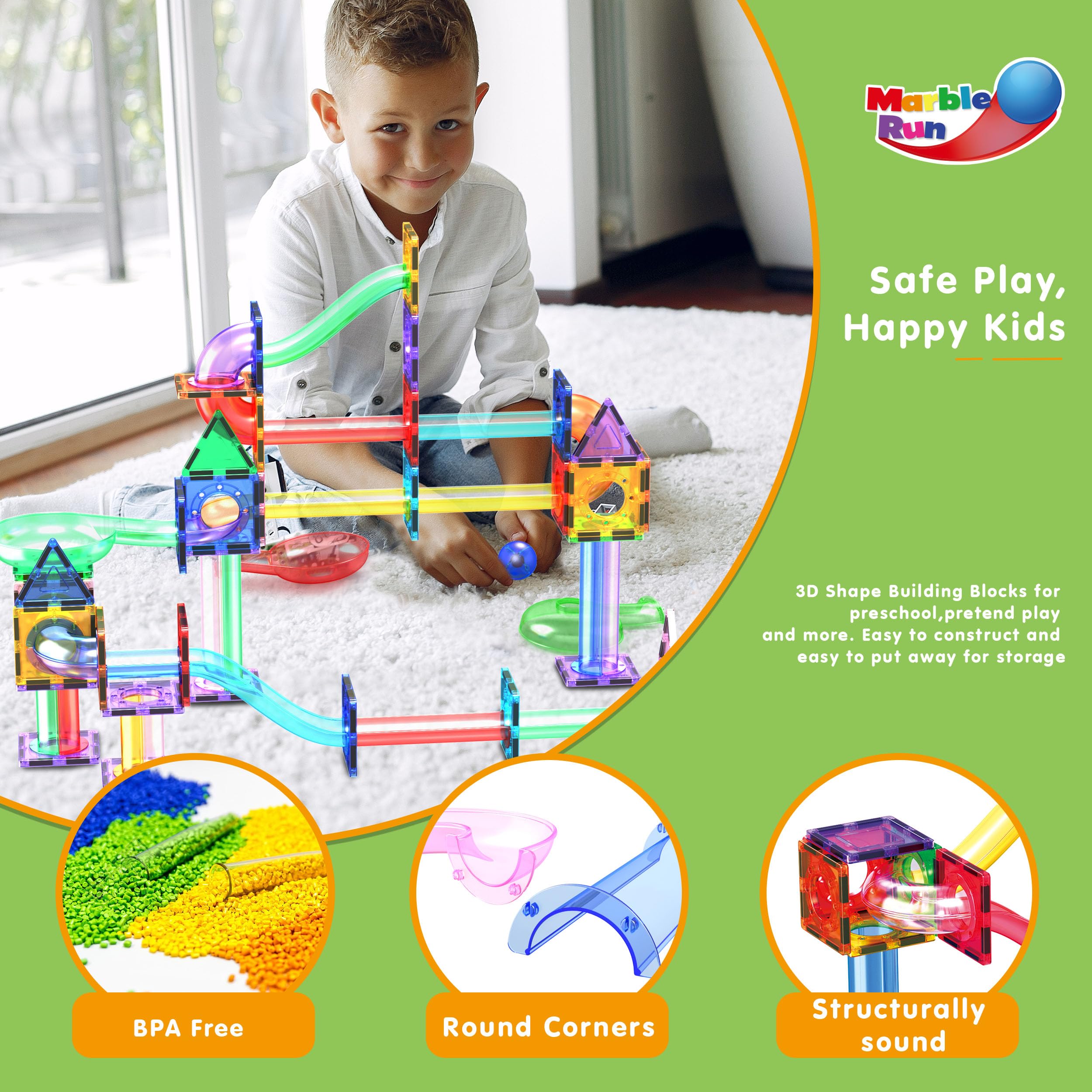 PicassoTiles 200 Stück Magnetische Kugelbahn Murmeln für Kinder Rennbahn Spielzeugset Marmor Labyrinth Sensorisches Spielzeug für Kleinkinder STEM Pädagogische Magnet Bausteine Konstruktion Bausteine