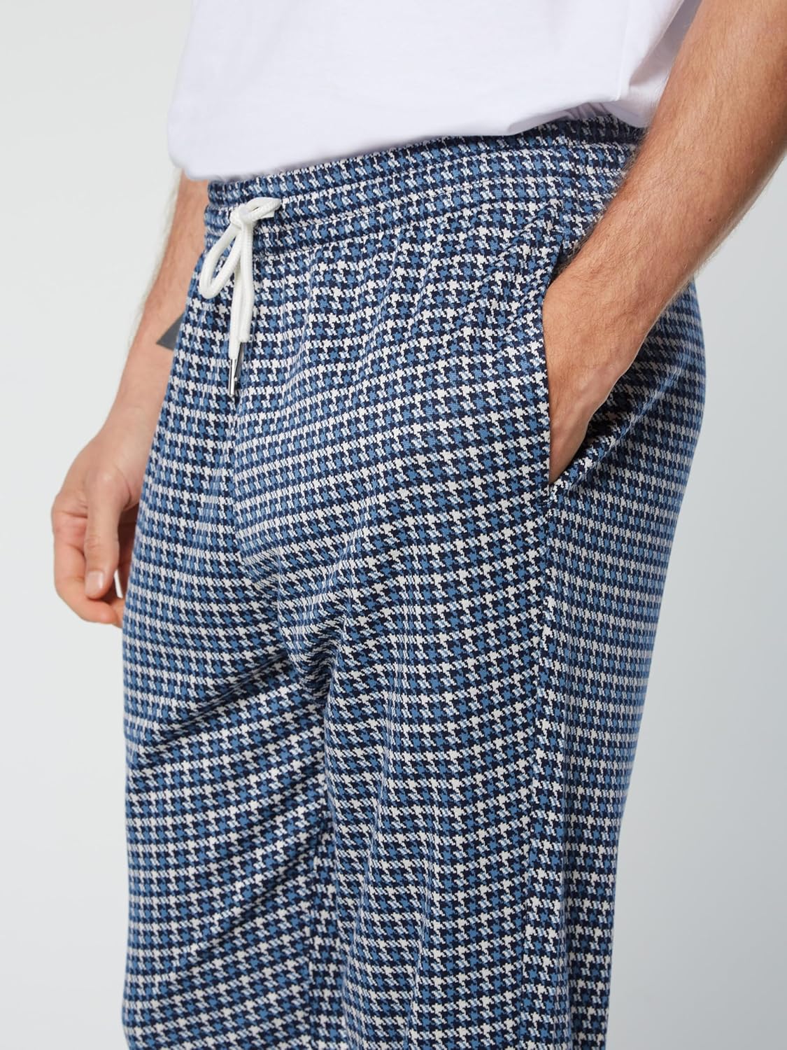 Sergio Tacchini Dallas Houndstooth Track Pant- Maritime Blue - Image 5