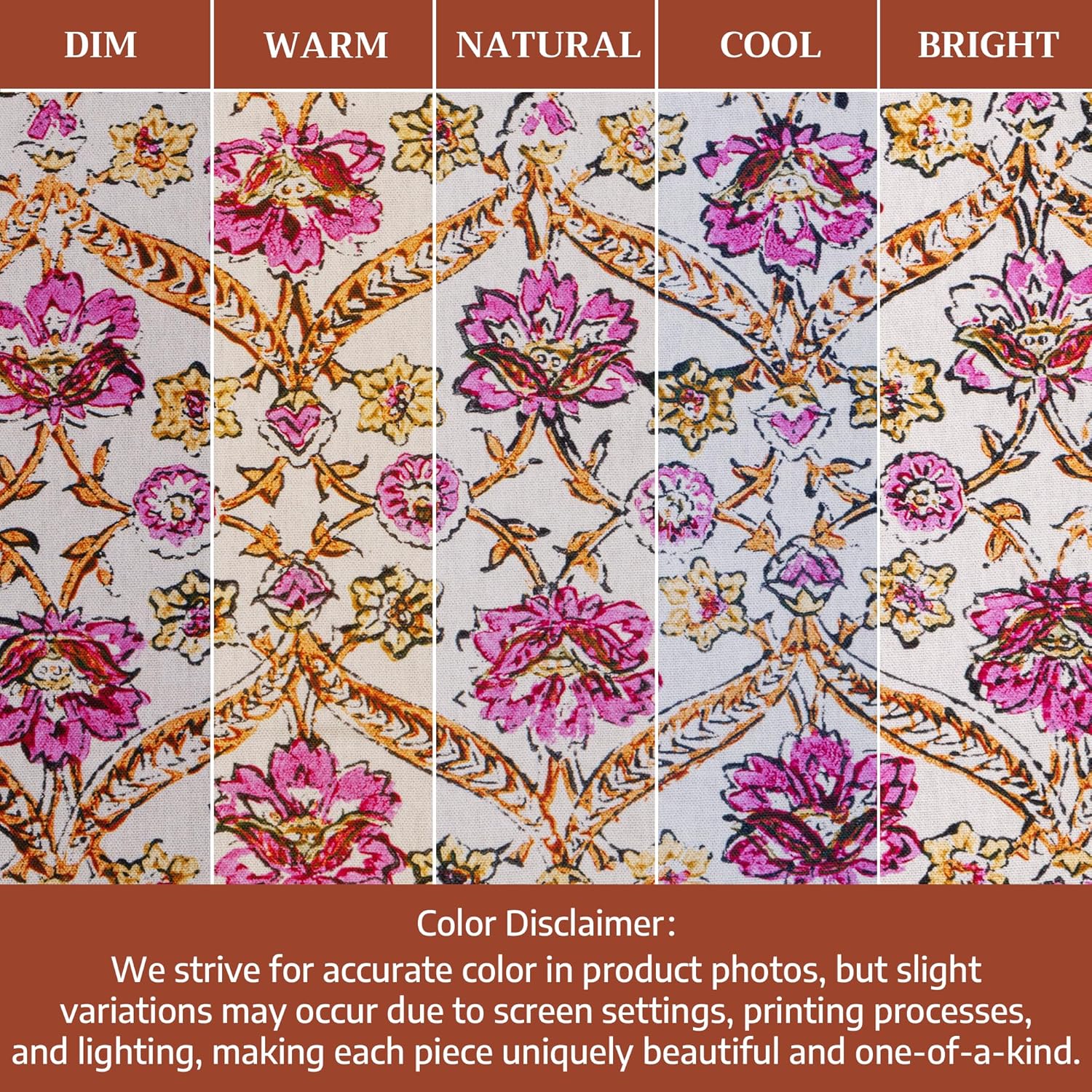 Maison d' Hermine Curtains for Living Room 100% Cotton 84 inch Length One Panel Light Filtering Curtains for Windows with Rod and Loop Pockets (Loriol, 50" W x 84" L) thumbnail