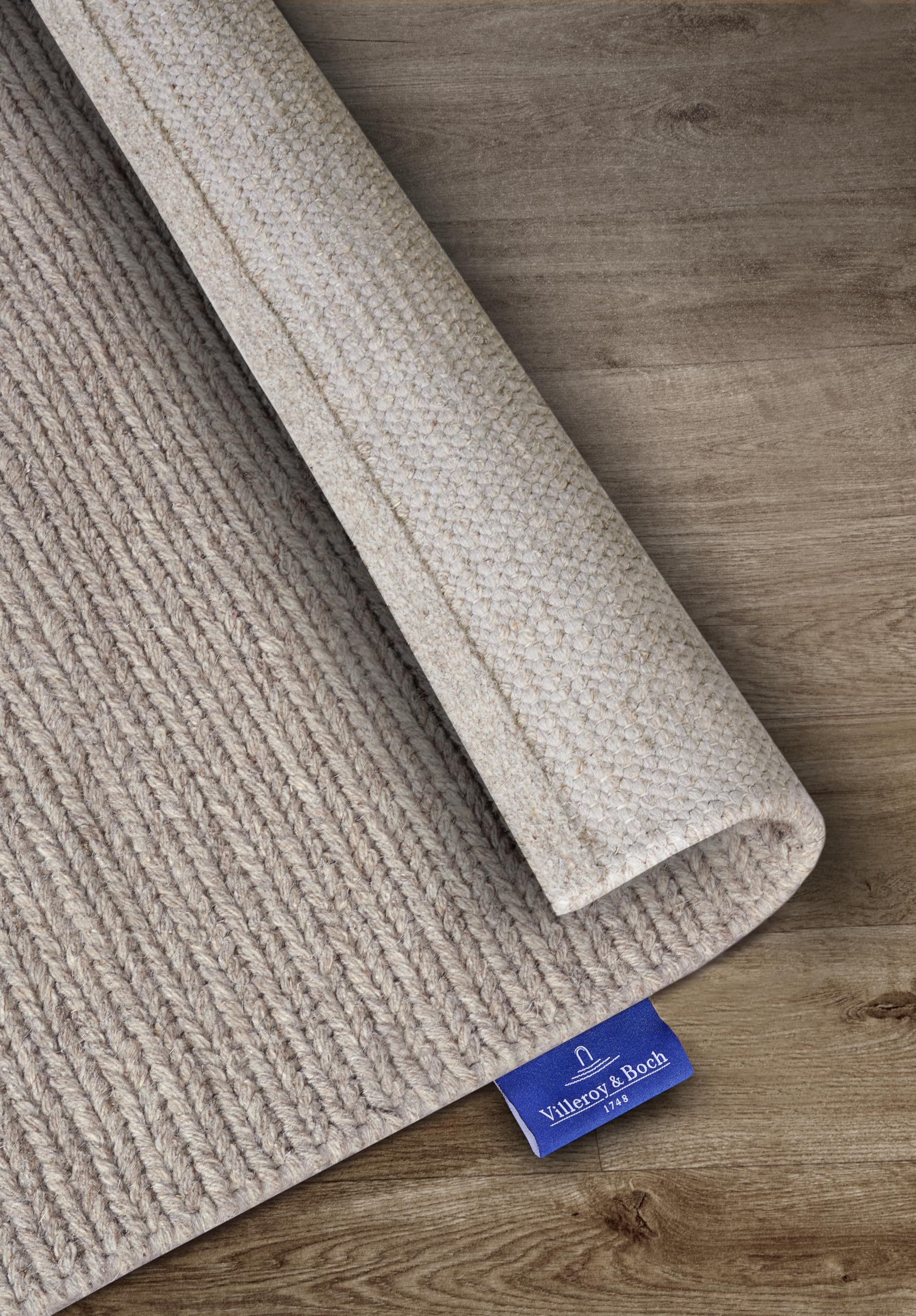 Villeroy & Boch Francois Wollen tapijt, natuurlijk woonkamertapijt, handgeweven en milieuvriendelijk, boho-tapijt, wol voor woonkamer, slaapkamer, eetkamer, hal, keuken, natuurwit, 160 x 230 cm