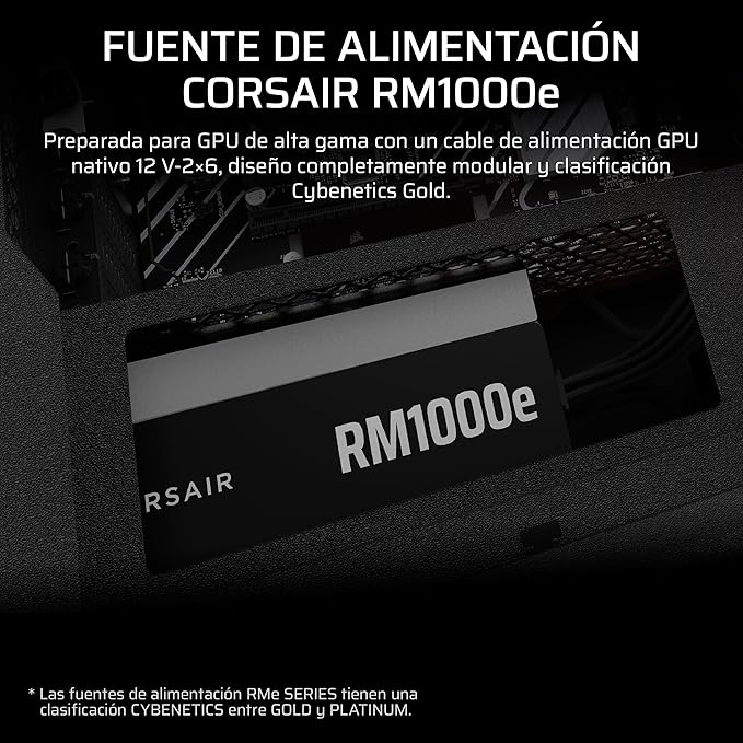Fuente Corsair RM1000e 1000W ATX Modular Renovada miniatura 2